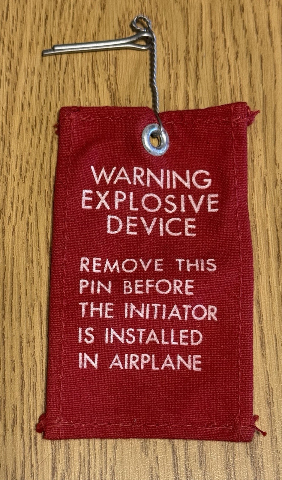 Vintage General Dynamics F-16 Warning Flag Used in the Build of the Aircraft Vintage General Dynamics F-16 Warning Flag Used in the Build of the Aircraft