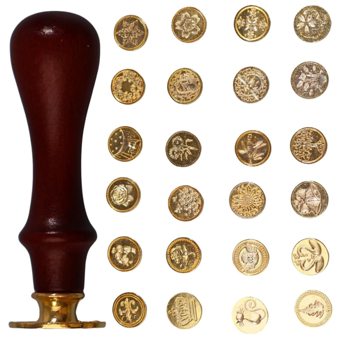 Wax Seal Stamp Kit, 24Pcs Wax Stamp Seal,Vintage Classic Sealing WaxStamp Head Wax Seal Stamp Kit, 24Pcs Wax Stamp Seal,Vintage Classic Sealing WaxStamp Head