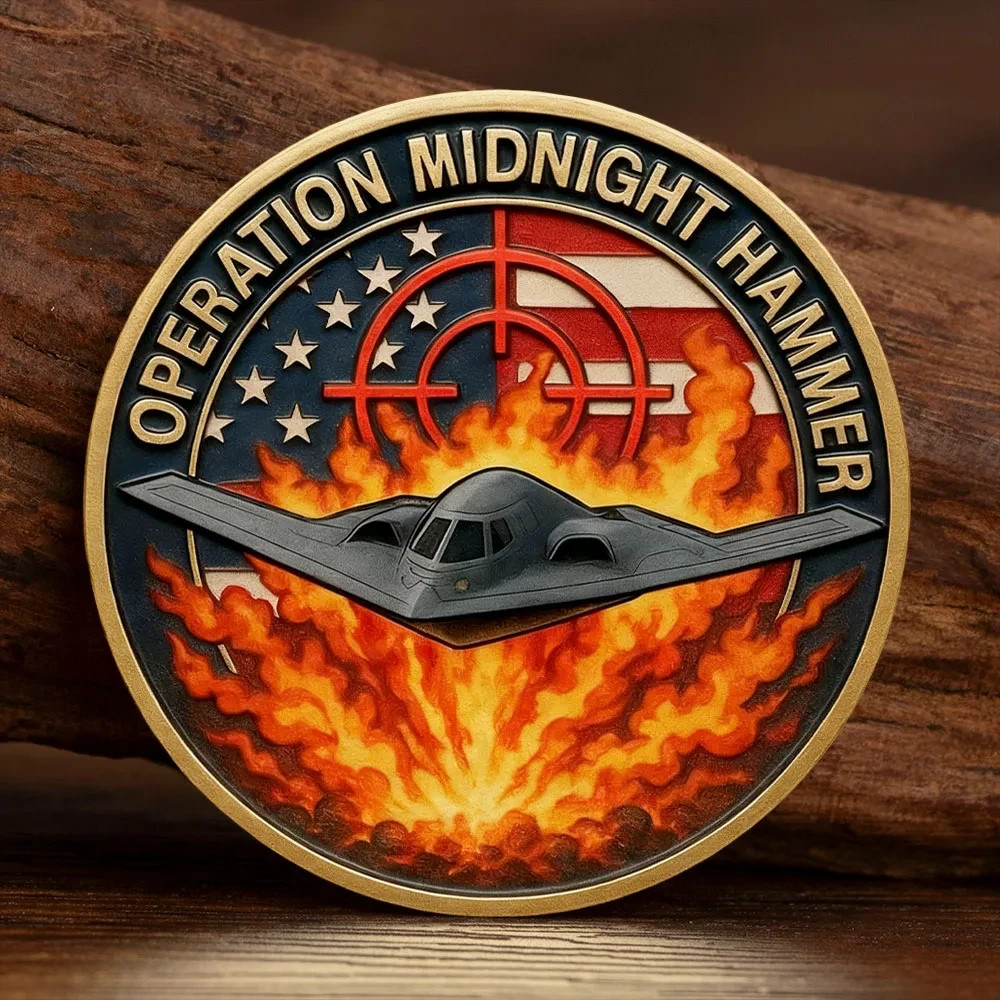 Iran–Israel War Operation Midnight Hammer Challenge Coin Military Veteran Gift Iran–Israel War Operation Midnight Hammer Challenge Coin Military Veteran Gift