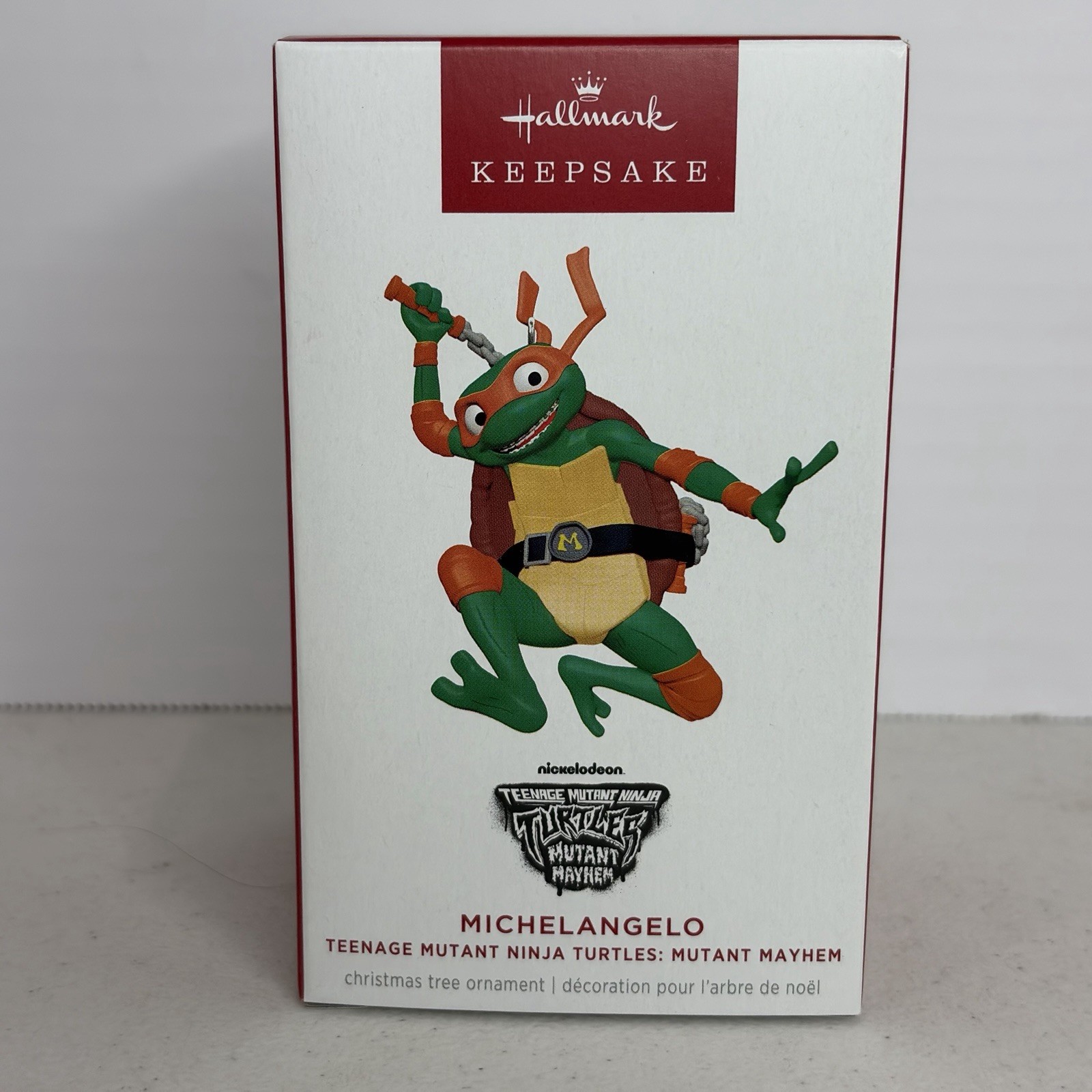 2025 Hallmark Keepsake TMNT Mutant Mayhem Michelangelo Ornament New in Box 2025 Hallmark Keepsake TMNT Mutant Mayhem Michelangelo Ornament New in Box