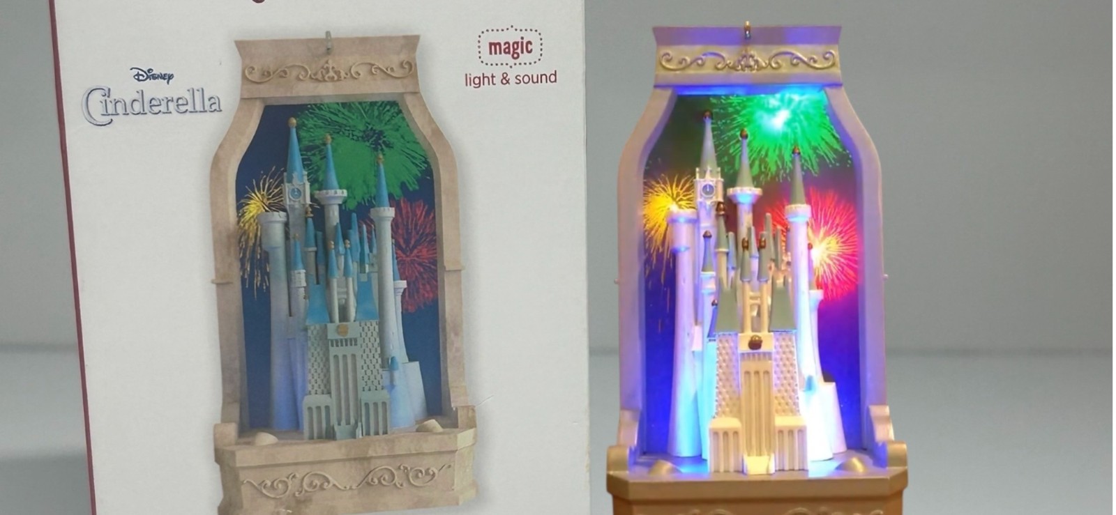 Hallmark Disney’s 2013 Cinderella‘s Castle Magic Light & Sound Ornament New NIB