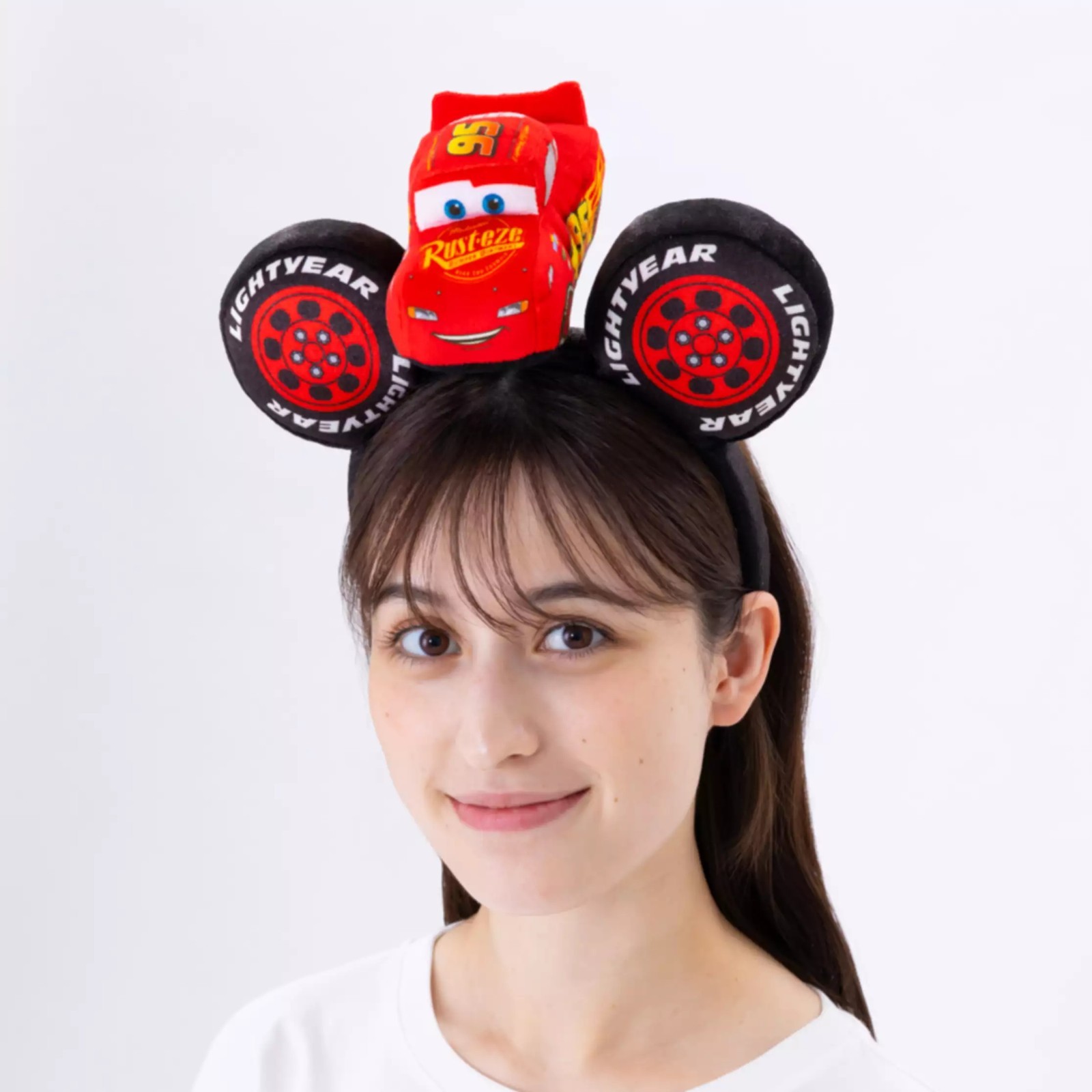 Tokyo Disney Exclusive Cars Lightning McQueen Plush Ear Headband - Ship from US Tokyo Disney Exclusive Cars Lightning McQueen Plush Ear Headband - Ship from US