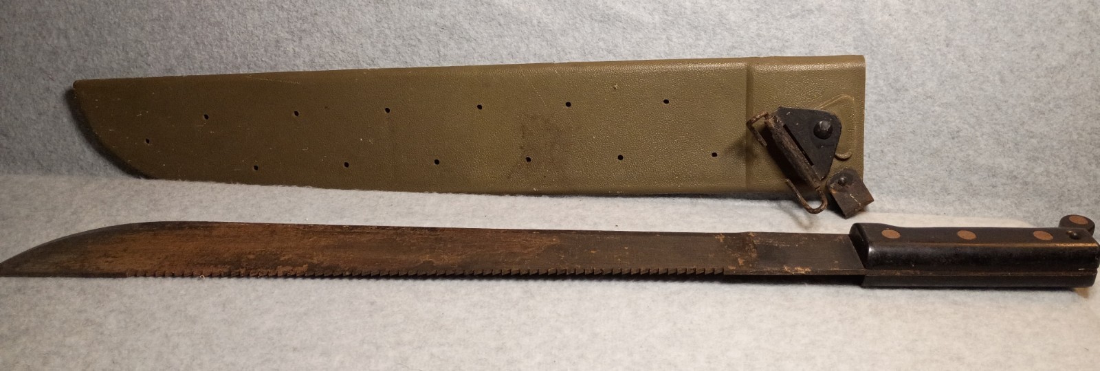 VTG Ontario Knife Co. 18' w/Stemaco  Sheath, Made in the US