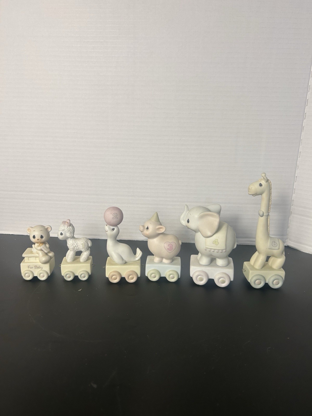 Precious Moments 1985 Birthday Train Lot 6 Pc Baby Animals Enesco Vintage Precious Moments 1985 Birthday Train Lot 6 Pc Baby Animals Enesco Vintage