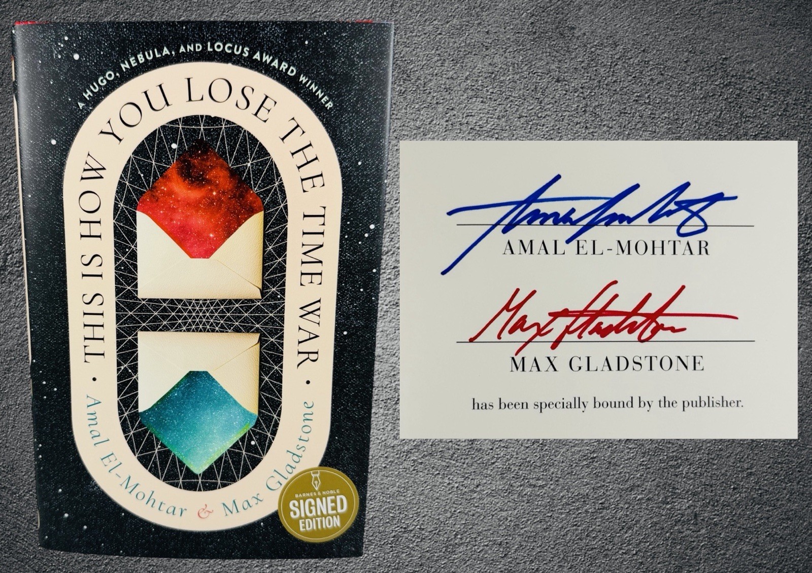 Amal El-Mohtar & Max Gladstone Signed This Is How You Lose The Time War Book COA Amal El-Mohtar & Max Gladstone Signed This Is How You Lose The Time War Book COA