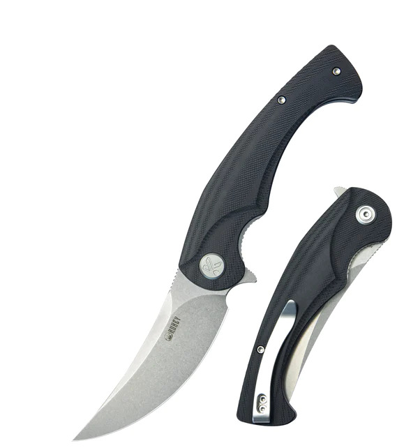 Kubey Scimitar Linerlock Folding Knife 3.5\