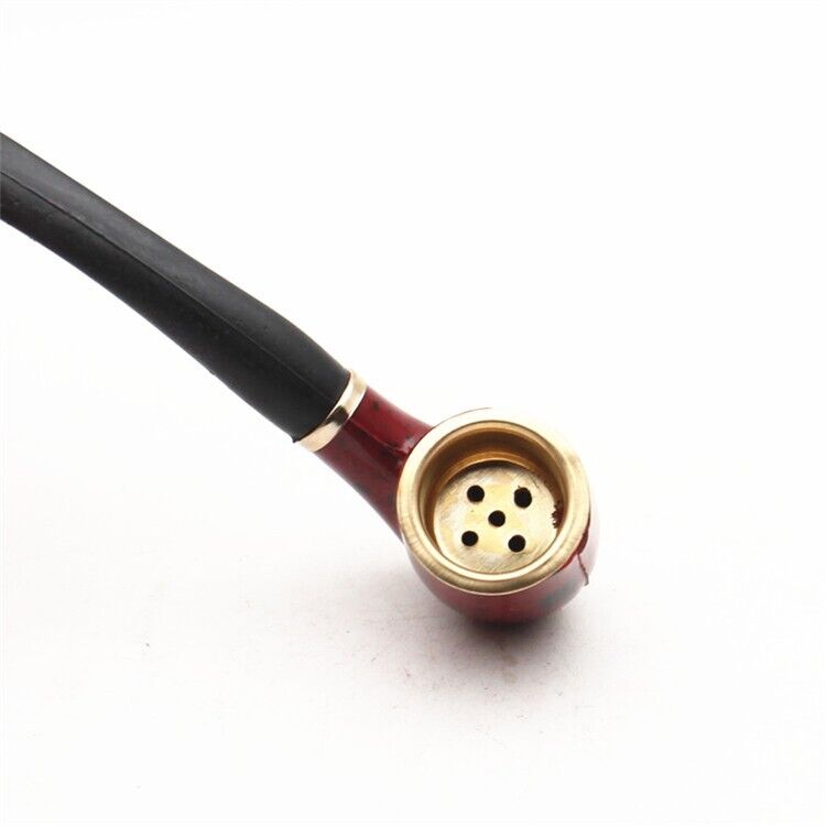 Small resin portable copper pipe Curved men smoke pot pipe
