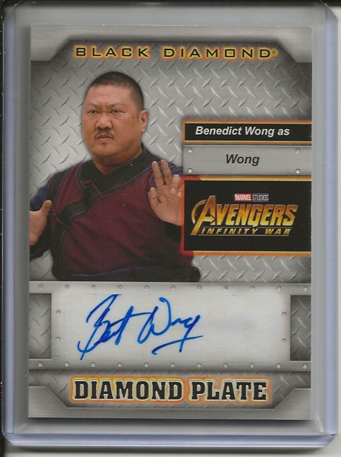 2021 Marvel Black Diamond Plate Autograph Auto Benedict Wong as Wong DP-BW