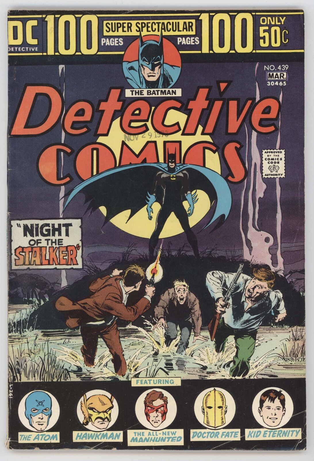 Batman Detective Comics 439 DC 1974 FN Neal Adams Atom Hawkman Doctor Fate