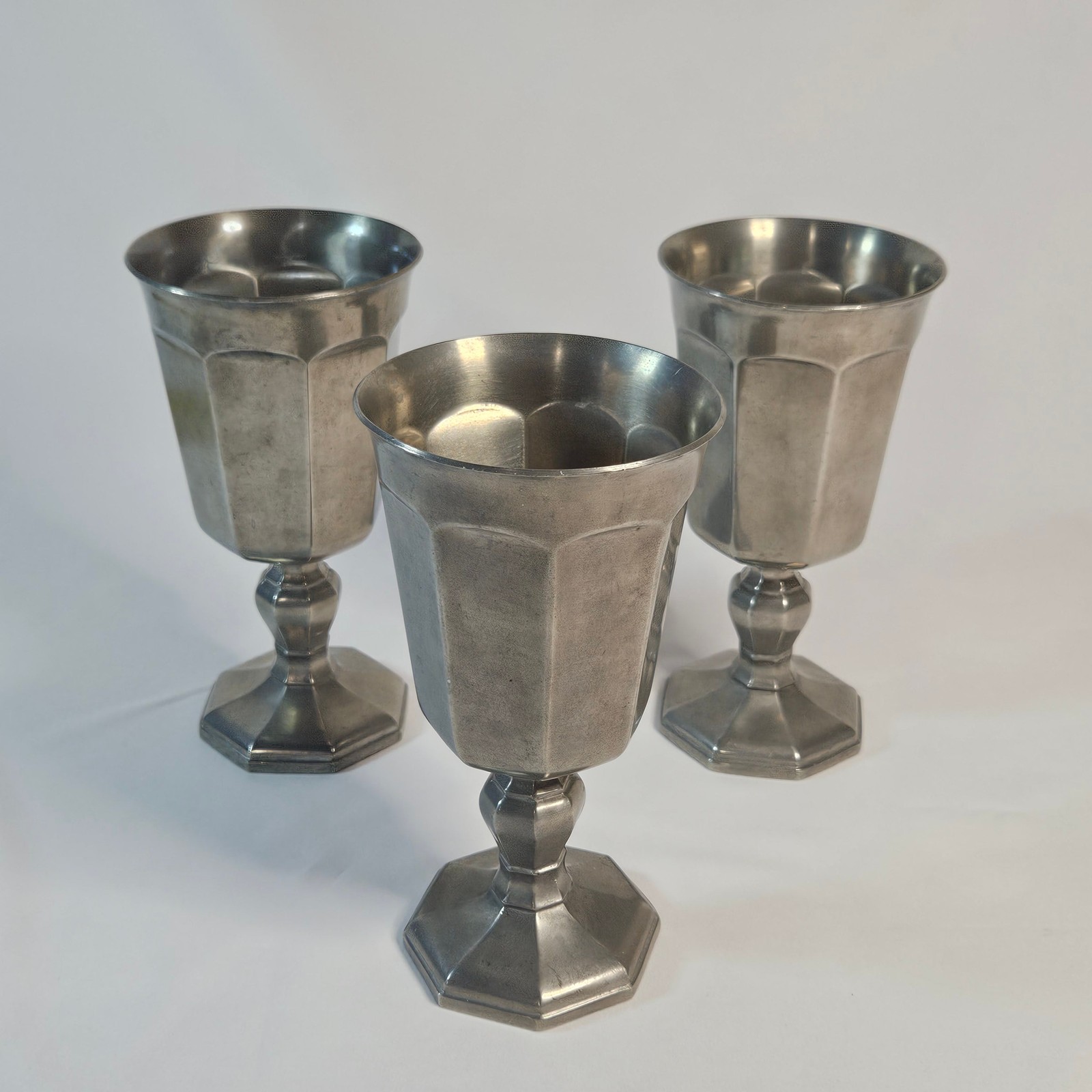 Gorham Pewter vintage goblets, PH24, set of 3 Gorham Pewter vintage goblets, PH24, set of 3