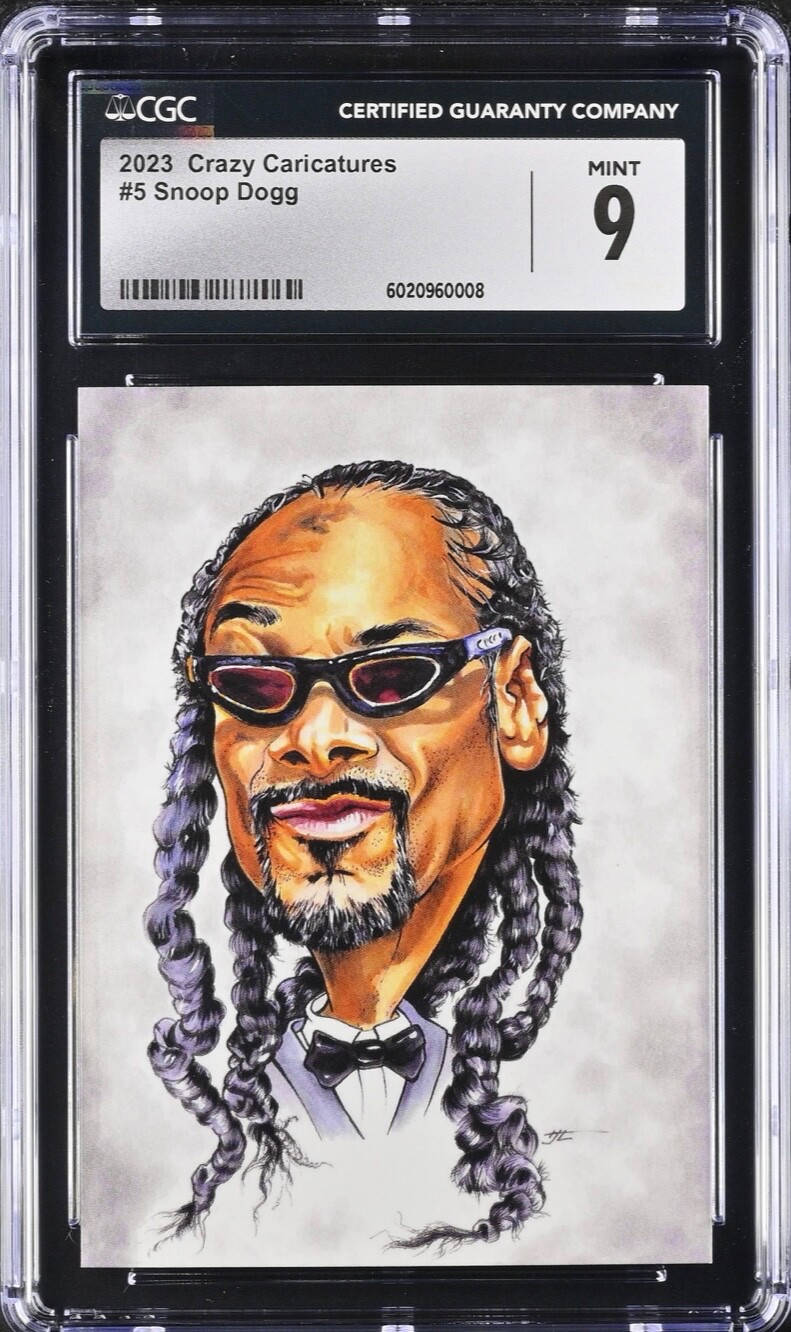 2023 Tim Breyer Crazy Caricatures #5 SNOOP DOGG CGC 9 Pop 1 highest 2023 Tim Breyer Crazy Caricatures #5 SNOOP DOGG CGC 9 Pop 1 highest