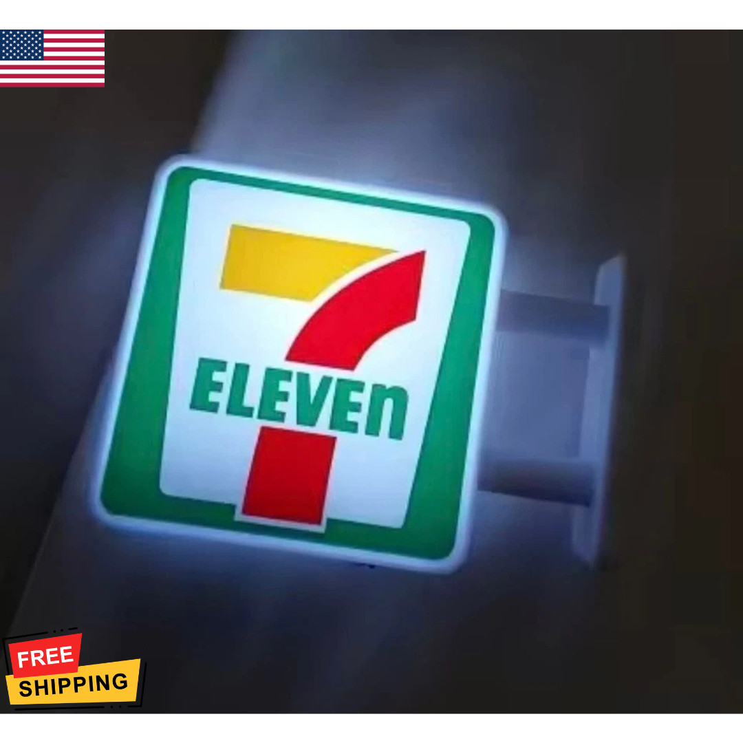 7-Eleven Miniature Light Sign Magnet Convenience Store Mini LED Sign New Japan 7-Eleven Miniature Light Sign Magnet Convenience Store Mini LED Sign New Japan