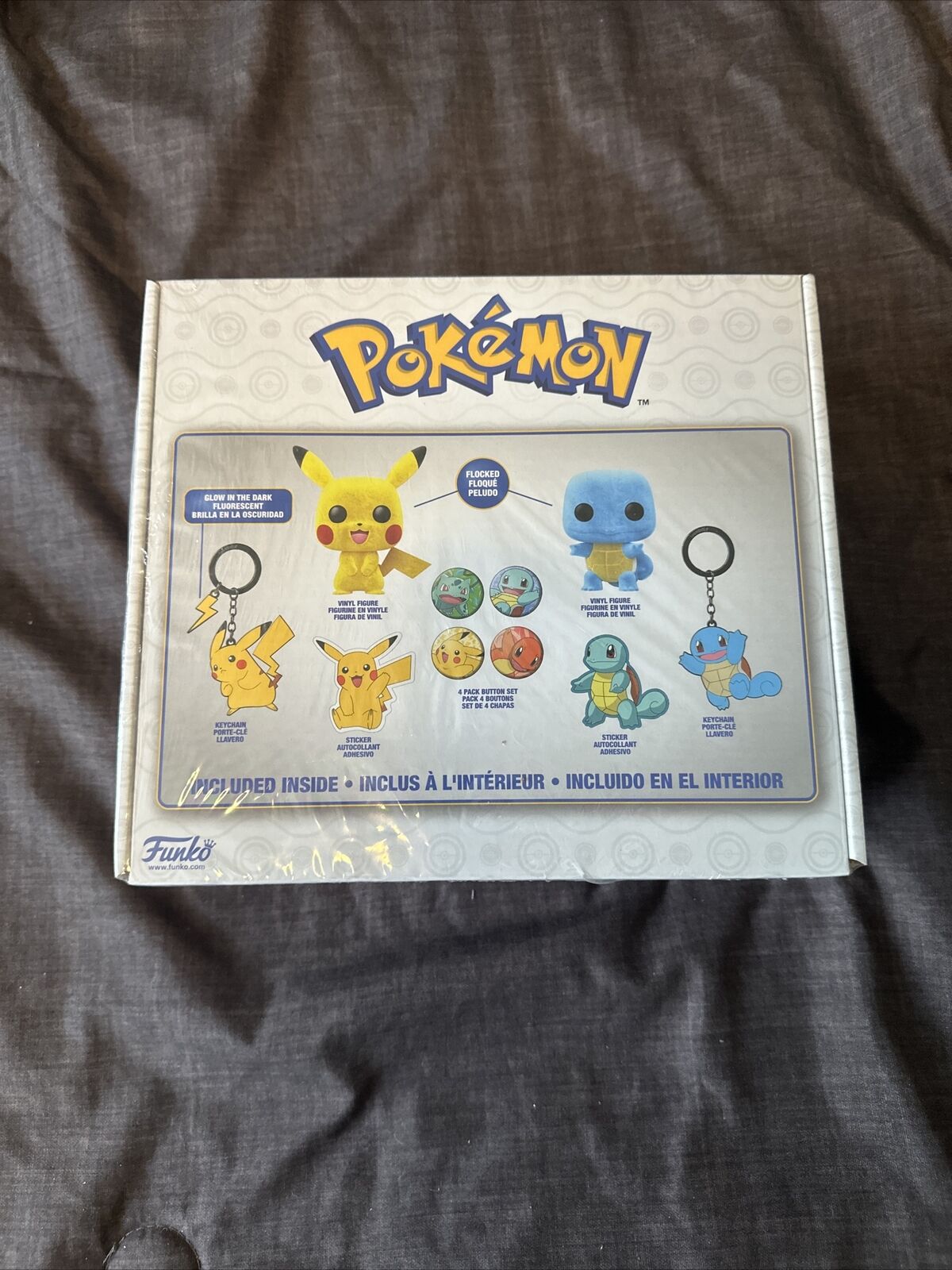Funko POP GameStop Pokemon Collector Box Flocked Pikachu Squirtle - SEALED NEW