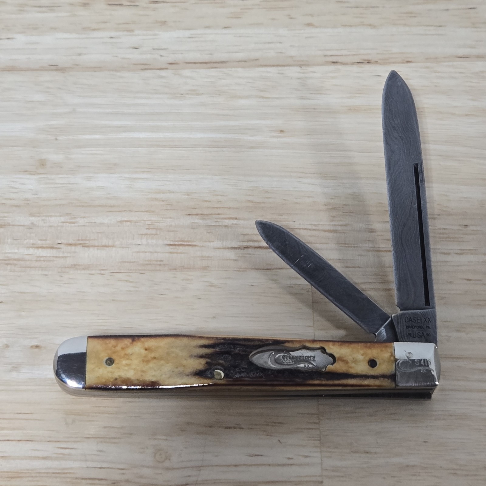 1990 Case XX 52019 D English Jack Damascus Steel Stag Vintage Knife CCC NEW/NO 1990 Case XX 52019 D English Jack Damascus Steel Stag Vintage Knife CCC NEW/NO