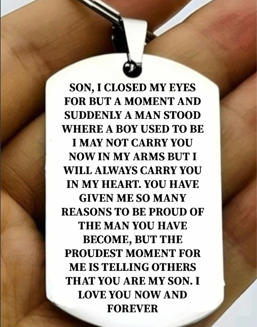 To My Son I Closed My Eyes For But A Moment.... Keychain