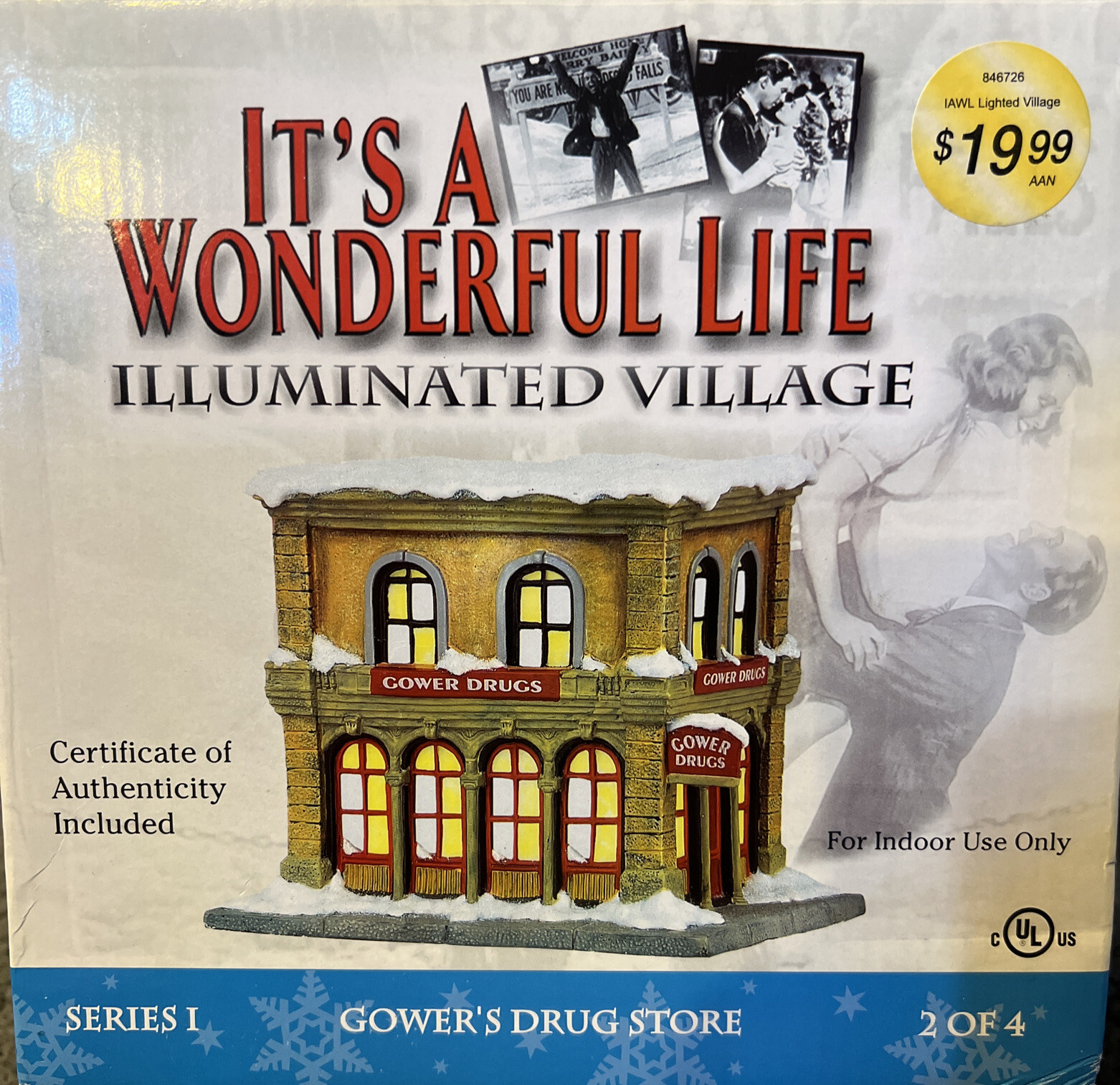 Enesco It's A Wonderful Life Illuminated Village Gower's Drug Store Enesco It's A Wonderful Life Illuminated Village Gower's Drug Store