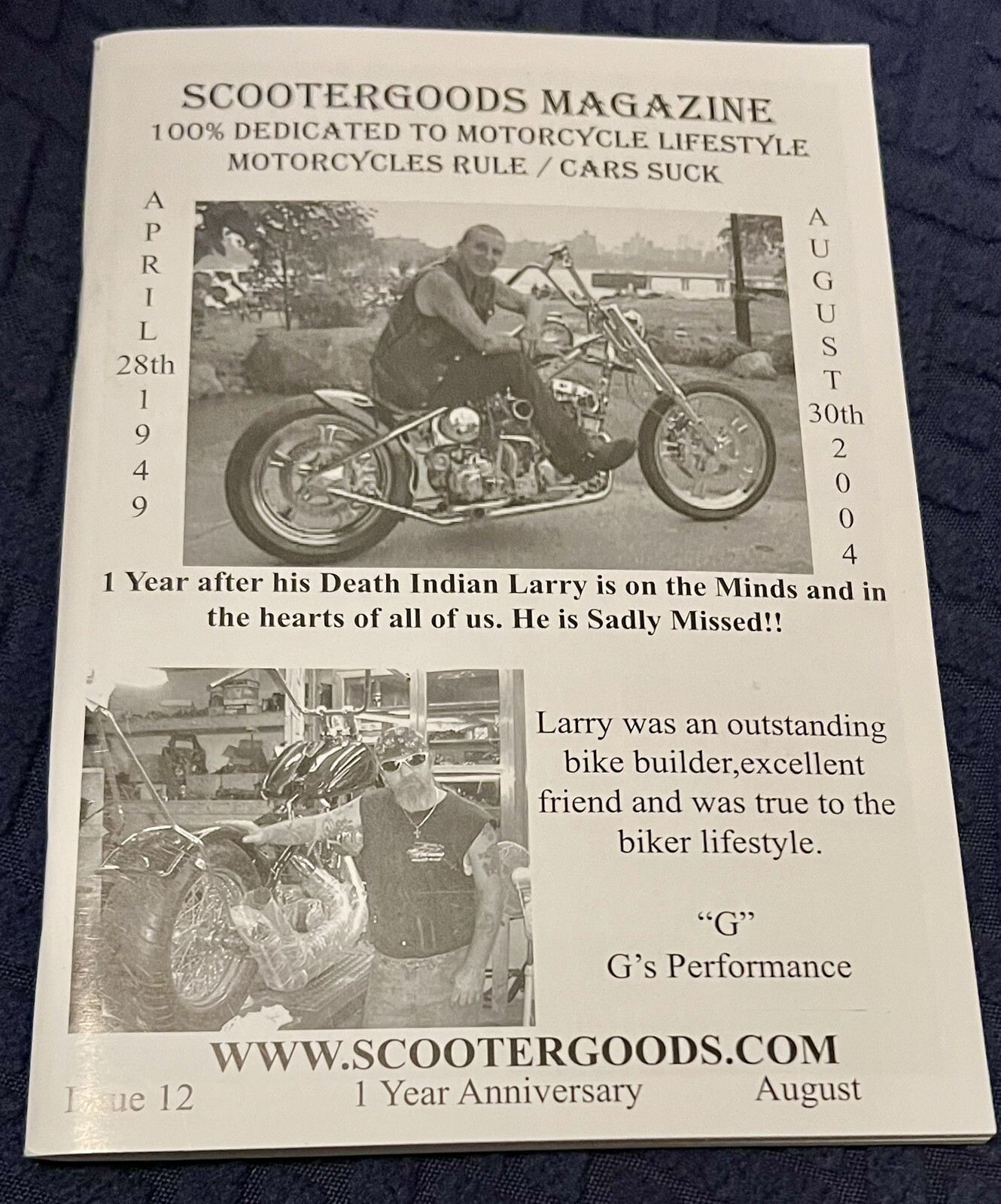 Original 8/2005 Scootergoods Pocket Guide Magazine Issue 12 Indian Larry 63 Page Original 8/2005 Scootergoods Pocket Guide Magazine Issue 12 Indian Larry 63 Page