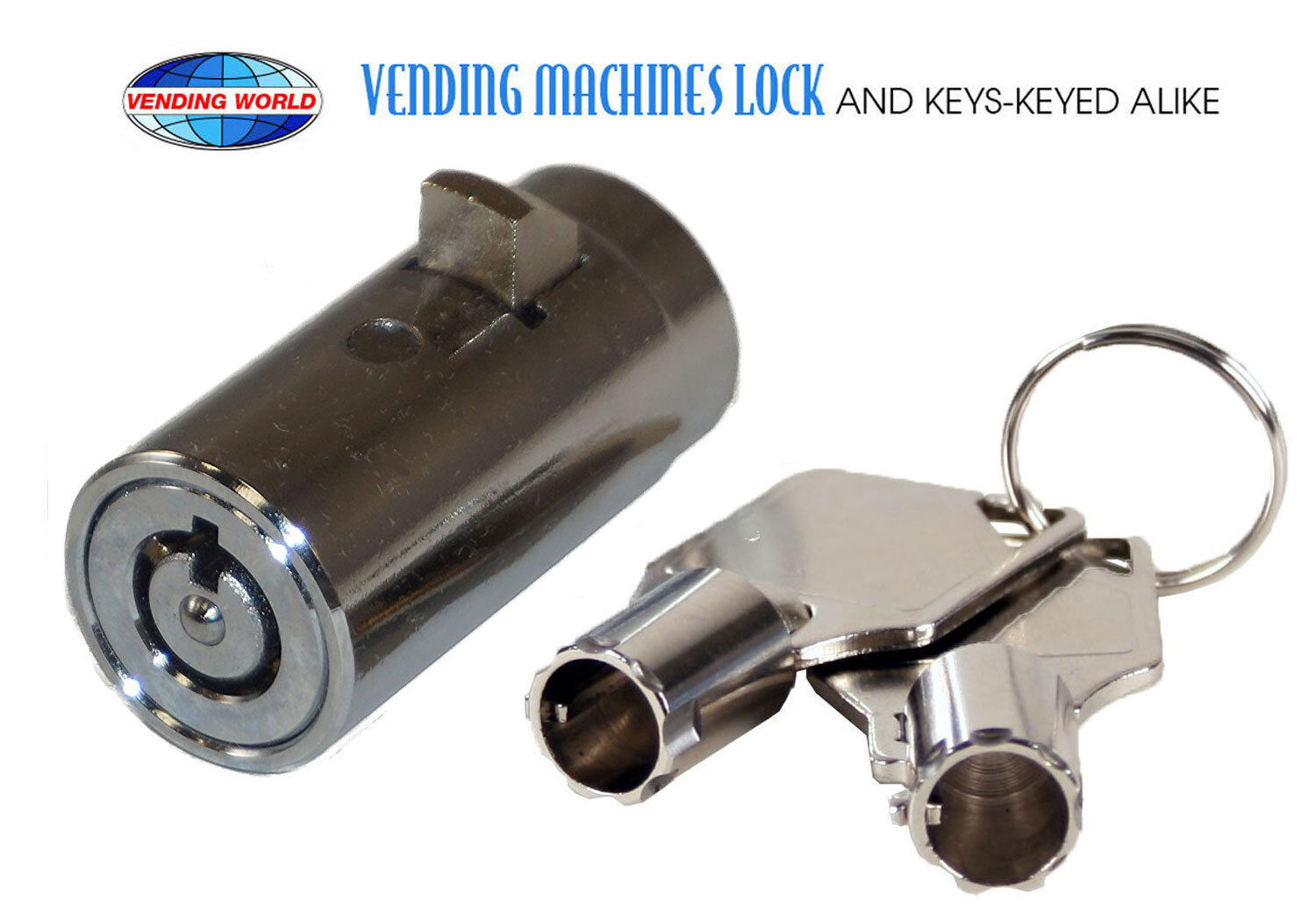 Universal Replacement Plug Lock - #EB01 for Soda / Snack Vending NEW with Keys