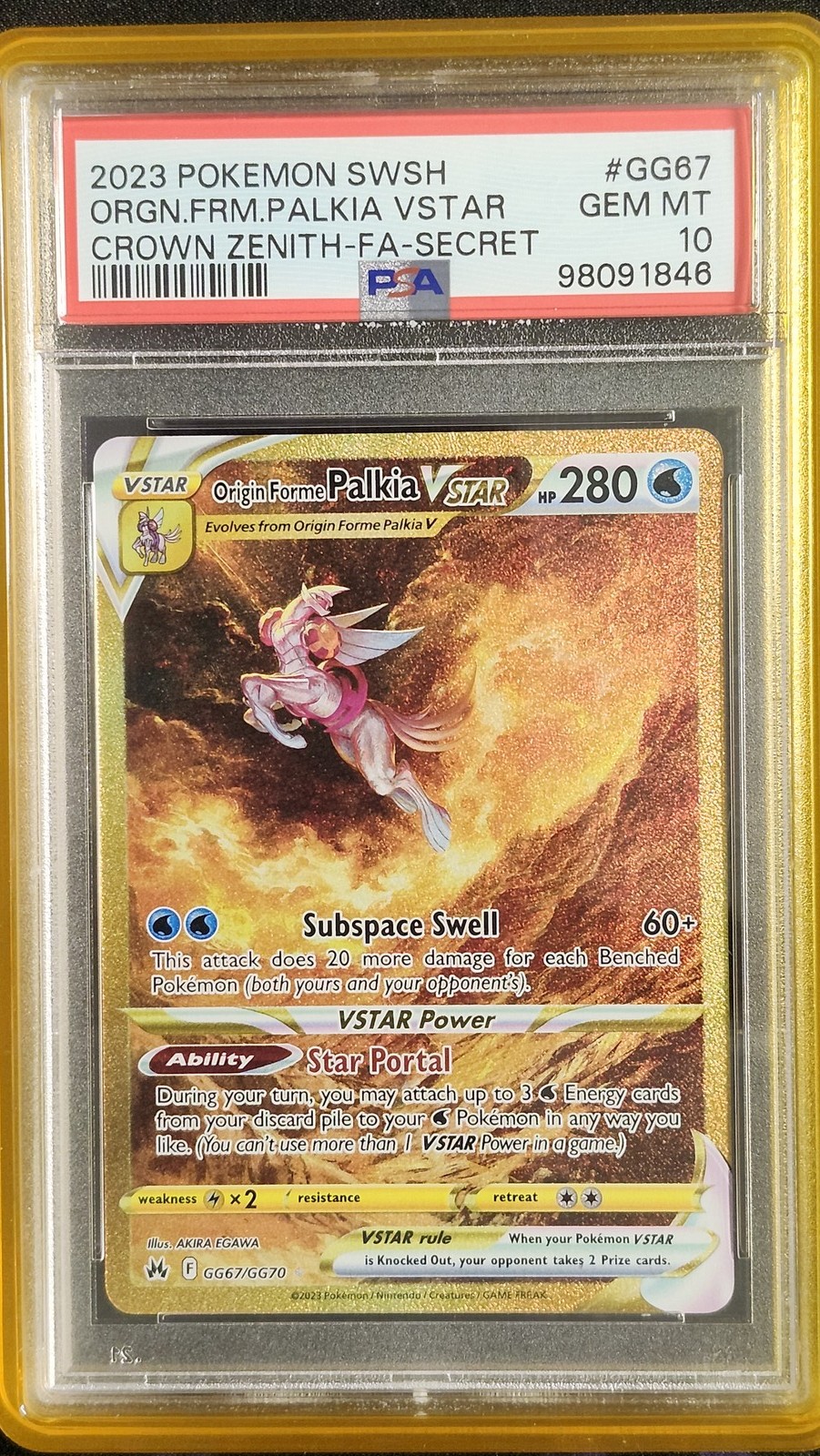 Pokemon PSA 10 Origin Forme Palkia VSTAR GG67 Crown Zenith Pokemon PSA 10 Origin Forme Palkia VSTAR GG67 Crown Zenith