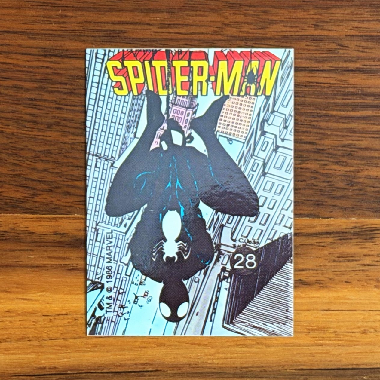 1986 Marvel Universe "Spider-Man" Comic Images Black Suit #28 Stickers 🔰 1986 Marvel Universe "Spider-Man" Comic Images Black Suit #28 Stickers 🔰