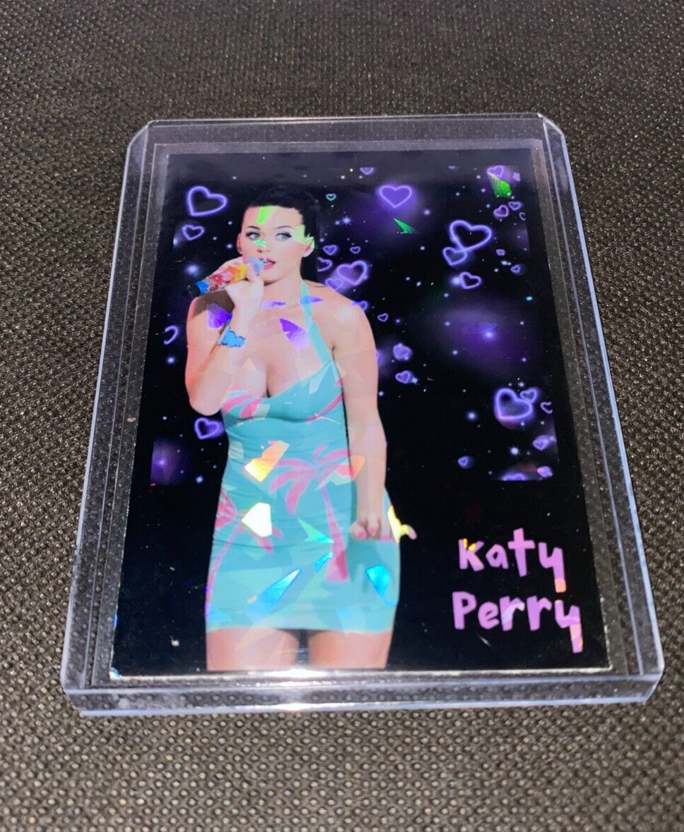Katy Perry Custom Purple Hearts Prizmatic Refractor Card - merch cd poster