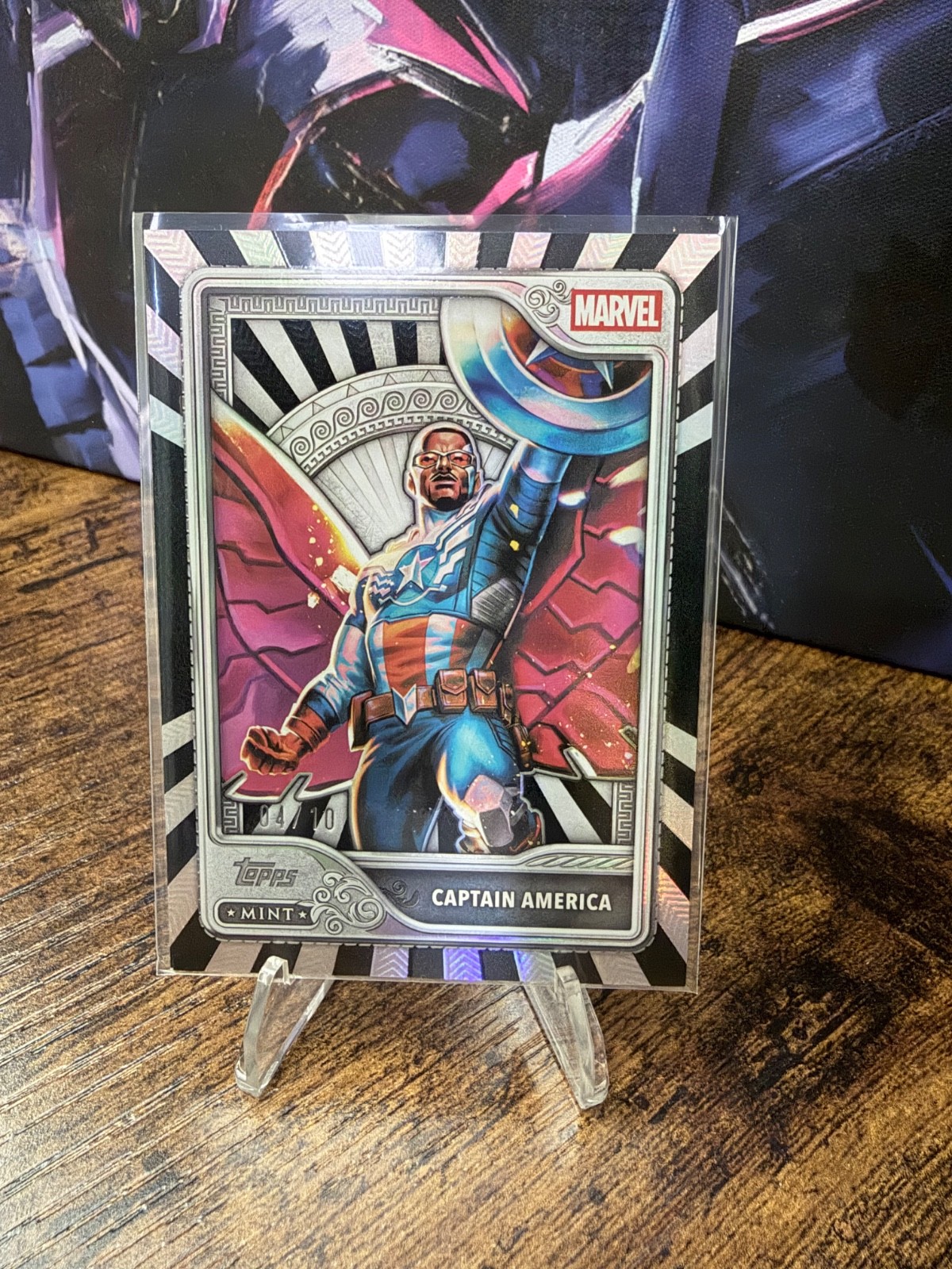 2026 TOPPS MINT MARVEL CAPTAIN AMERICA SAM WILSON BLACK REFRACTOR /10 2026 TOPPS MINT MARVEL CAPTAIN AMERICA SAM WILSON BLACK REFRACTOR /10