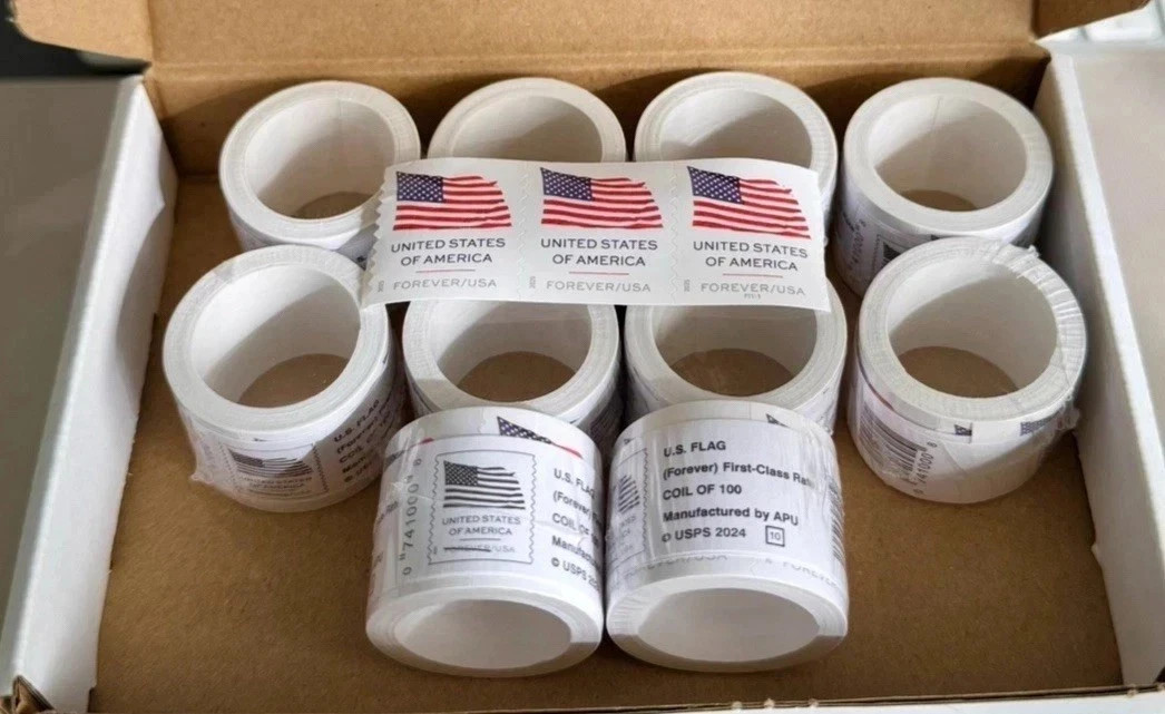 10 Roll Of 100 2025 U.S. Flag First Class US Postage Stamps 10 Roll Of 100 2025 U.S. Flag First Class US Postage Stamps