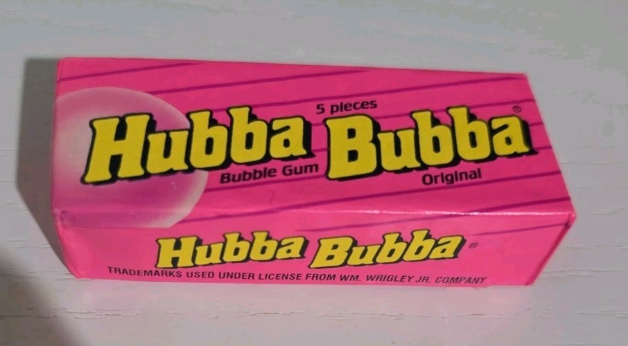 Vintage Wrigley NOS HUBBA BUBBA ORIGINAL FLAVOR Bubble Gum Candy Made IN Canada Vintage Wrigley NOS HUBBA BUBBA ORIGINAL FLAVOR Bubble Gum Candy Made IN Canada
