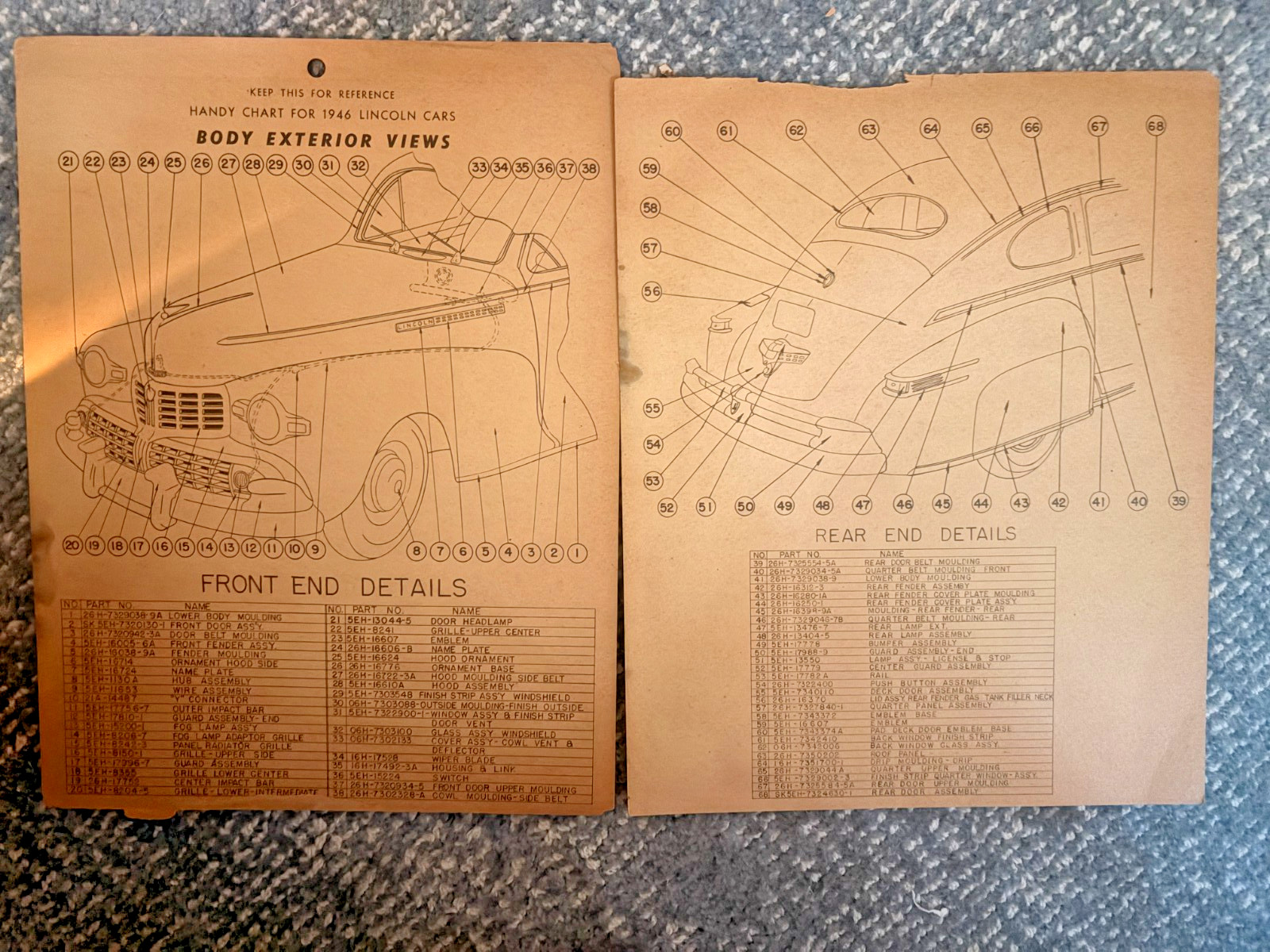 FREE SHIP 1946 Lincoln Body Exterior Views Automobilia Ephemera FREE SHIP 1946 Lincoln Body Exterior Views Automobilia Ephemera