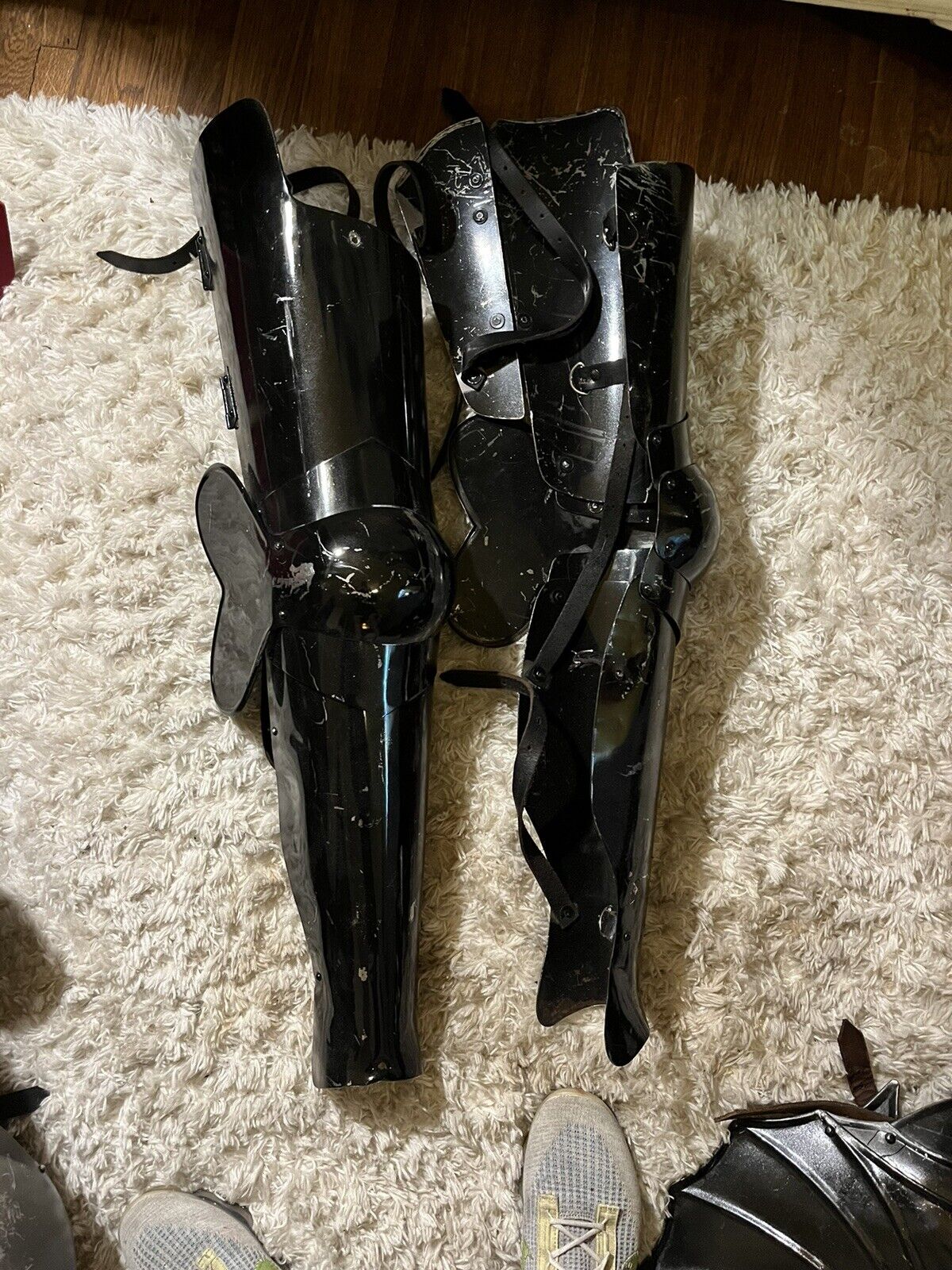 Medieval Full Leg Armor Pair • Solid Steel • One Size • Used But Good Condition