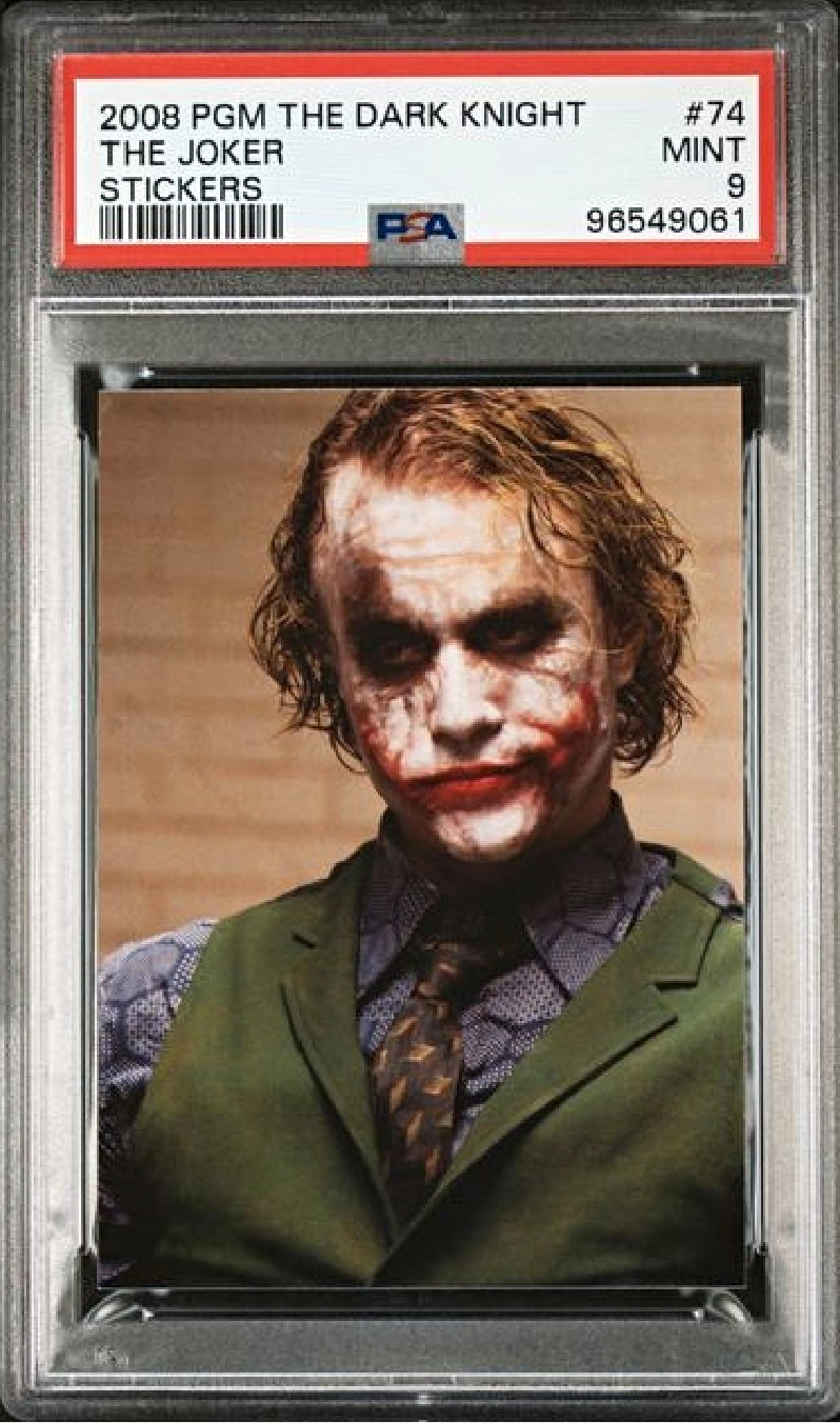 PGM 2008 The Dark Knight Stickers #74 The Joker PSA 9 Cert 96549061 PGM 2008 The Dark Knight Stickers #74 The Joker PSA 9 Cert 96549061