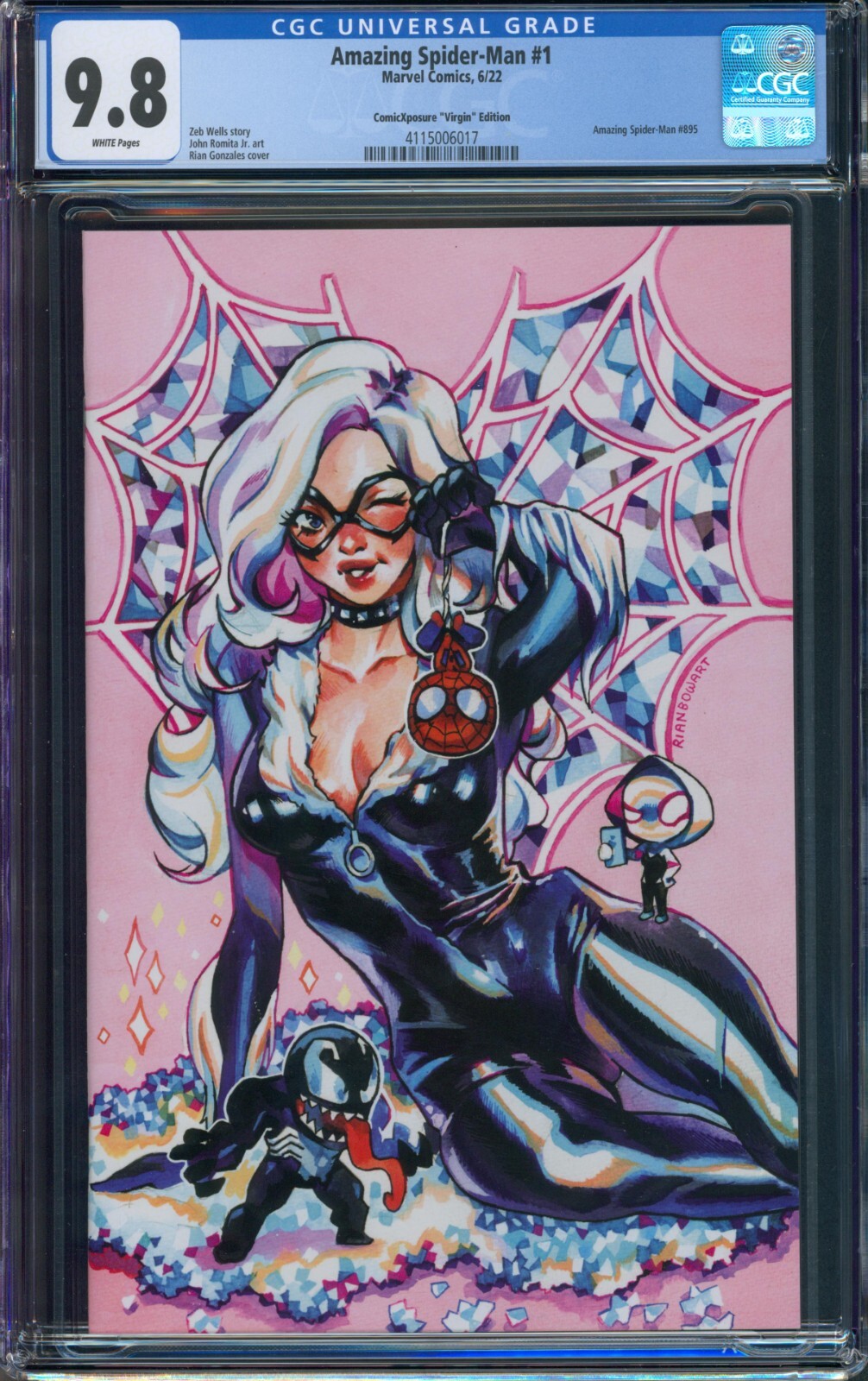 Amazing Spider-Man #1 (#895) ComicXposure Virgin A - CGC 9.8 NM/M - Only 17 Amazing Spider-Man #1 (#895) ComicXposure Virgin A - CGC 9.8 NM/M - Only 17