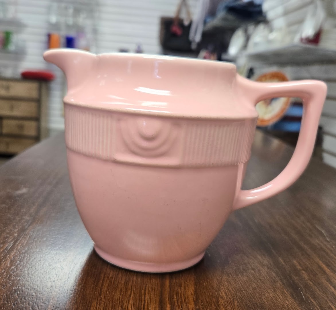 Vintage Hall China Medallion Pattern Pitcher (Shape #244) "Old Rose" Vintage Hall China Medallion Pattern Pitcher (Shape #244) "Old Rose"