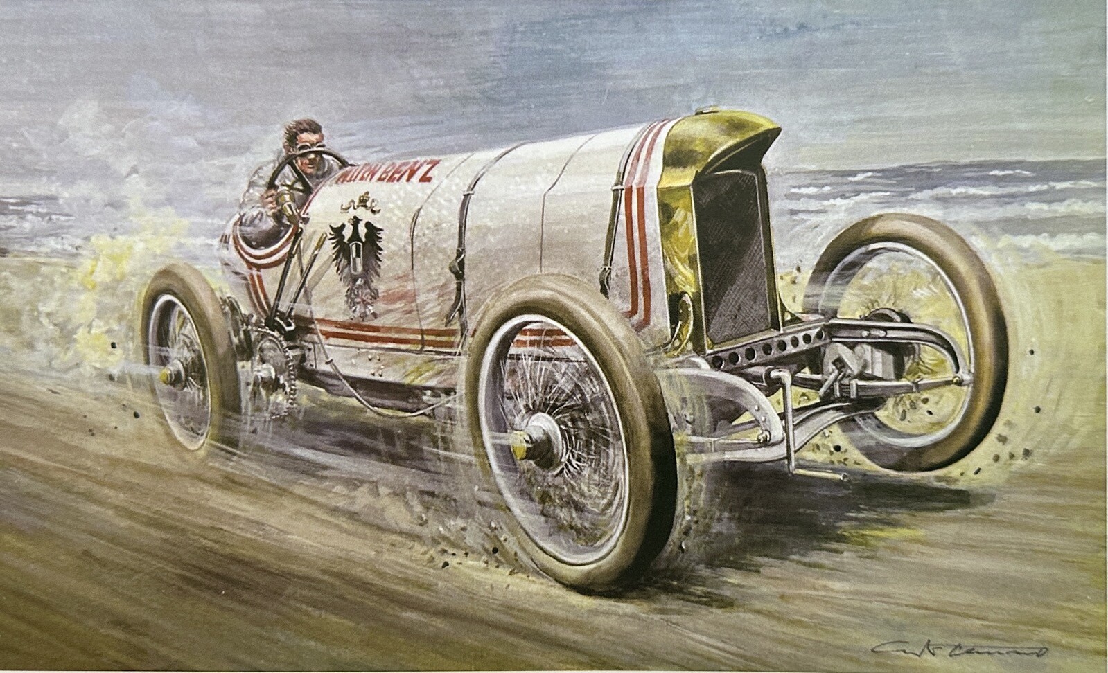 Blitzen Benz 1911 Daytona Beach Land Speed Record Carlo Demand Art Print Burman