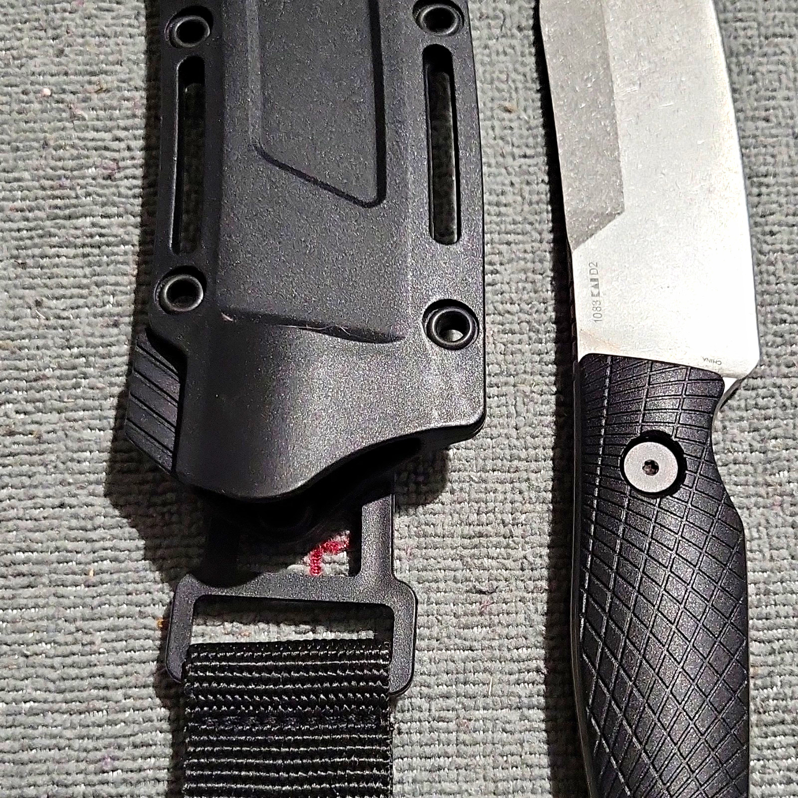 Kershaw Camp 5 Fixed Blade EDC 1083 D2 Knife  Sheath