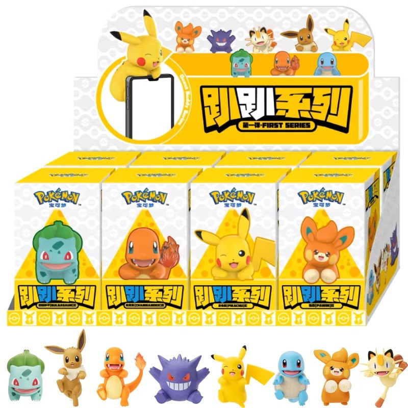 Funism Pokemon Team Party Peekrin Series Edge Hanging Figure - 1 Random Funism Pokemon Team Party Peekrin Series Edge Hanging Figure - 1 Random