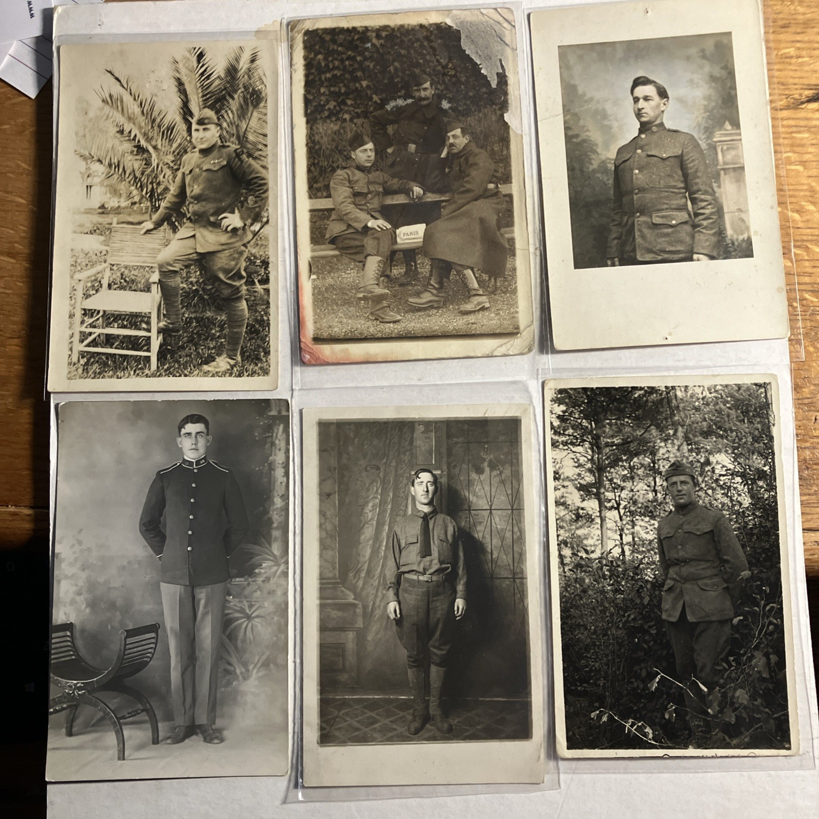 6 Soldier Photos /Military RPPC & Photo Lot -- Soldiers Uniforms WWI WWII (DD) 6 Soldier Photos /Military RPPC & Photo Lot -- Soldiers Uniforms WWI WWII (DD)