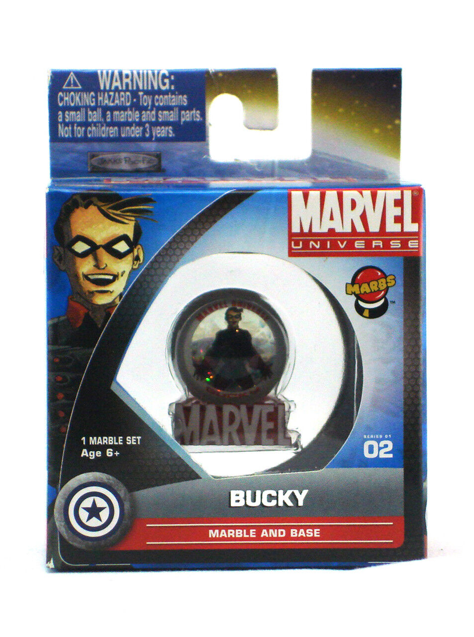 Marbs Marvel Universe Bucky Commemorative Marble and Base Collector Edition New