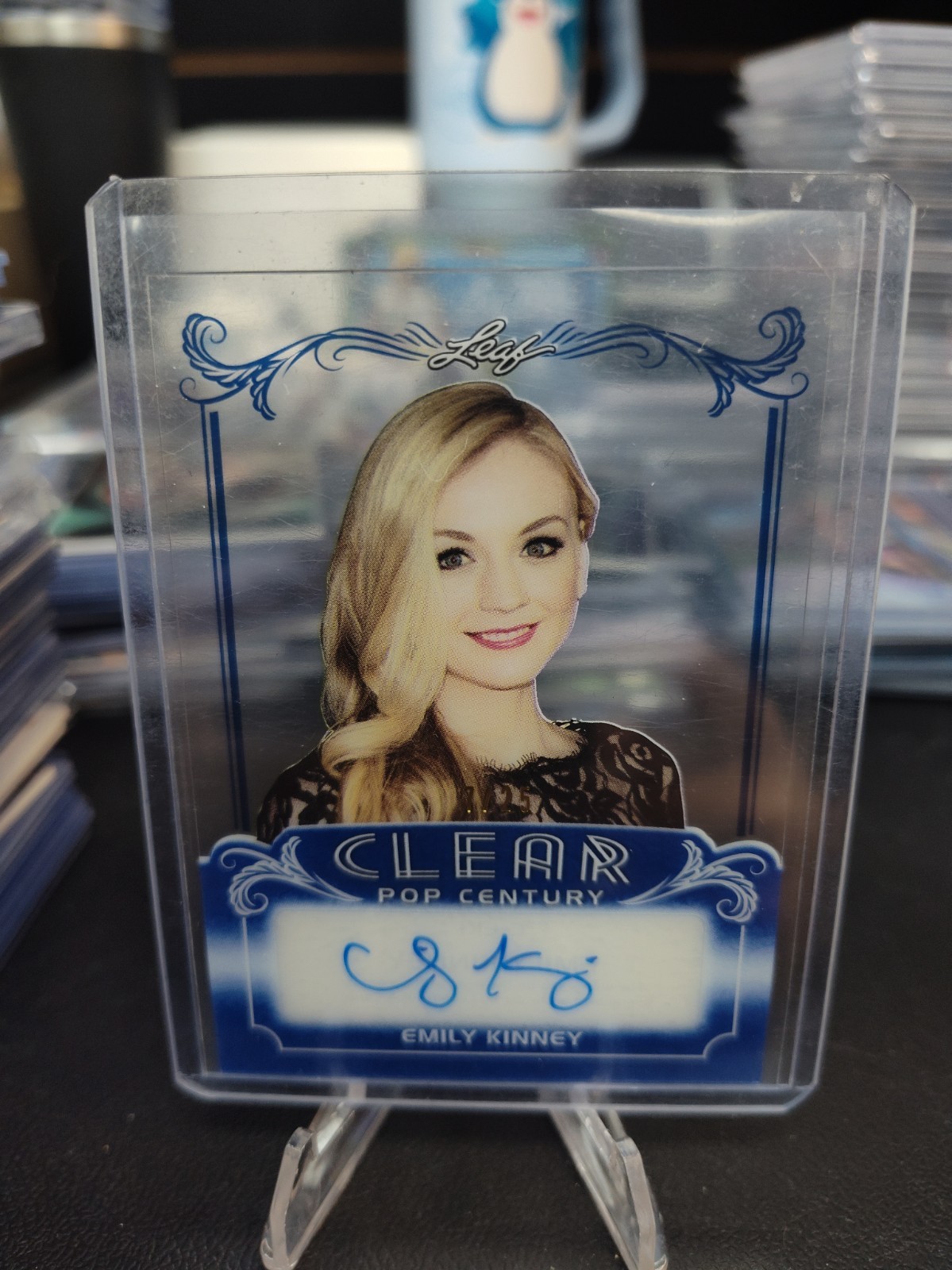 Emily Kinney 2017 Leaf Pop Century #C-EK1 Clear Blue Auto /25 Emily Kinney 2017 Leaf Pop Century #C-EK1 Clear Blue Auto /25