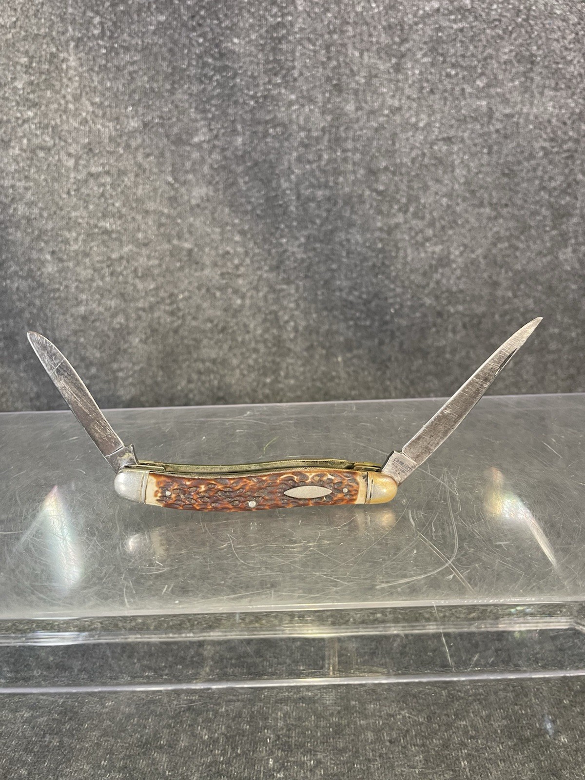 Vintage Camillus #69 Pocket Knife USA 3 Blades Bone Handle