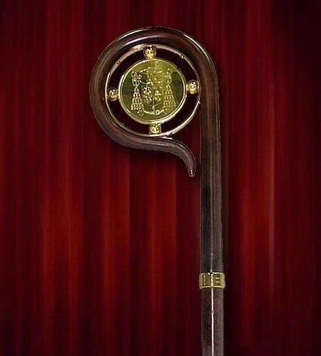 Wood CROZIER Polish Staff Crosier Bishop Quality Craftsmanship, 72" Christmas U