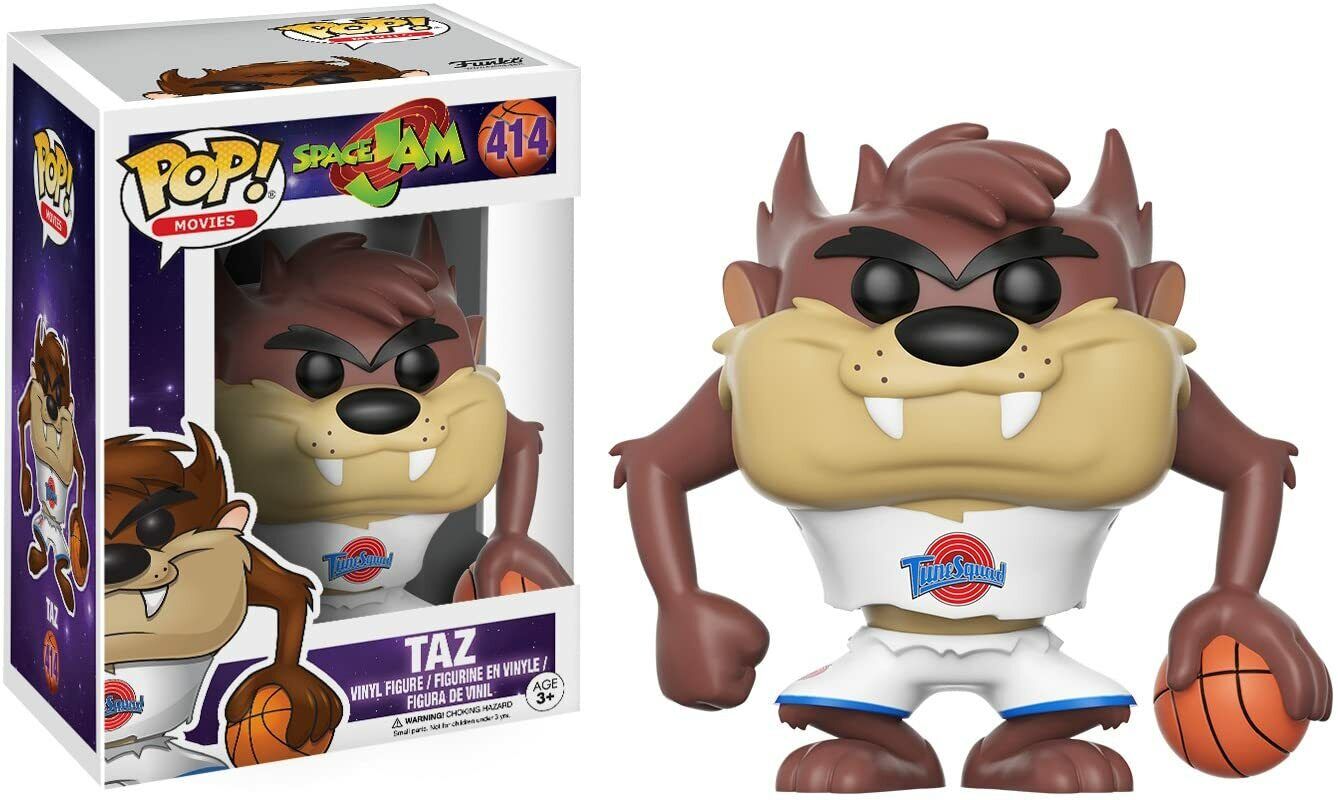 MINT Space Jam Taz with Basketball Funko Pop Vinyl Figure #414 IN ECO CASE