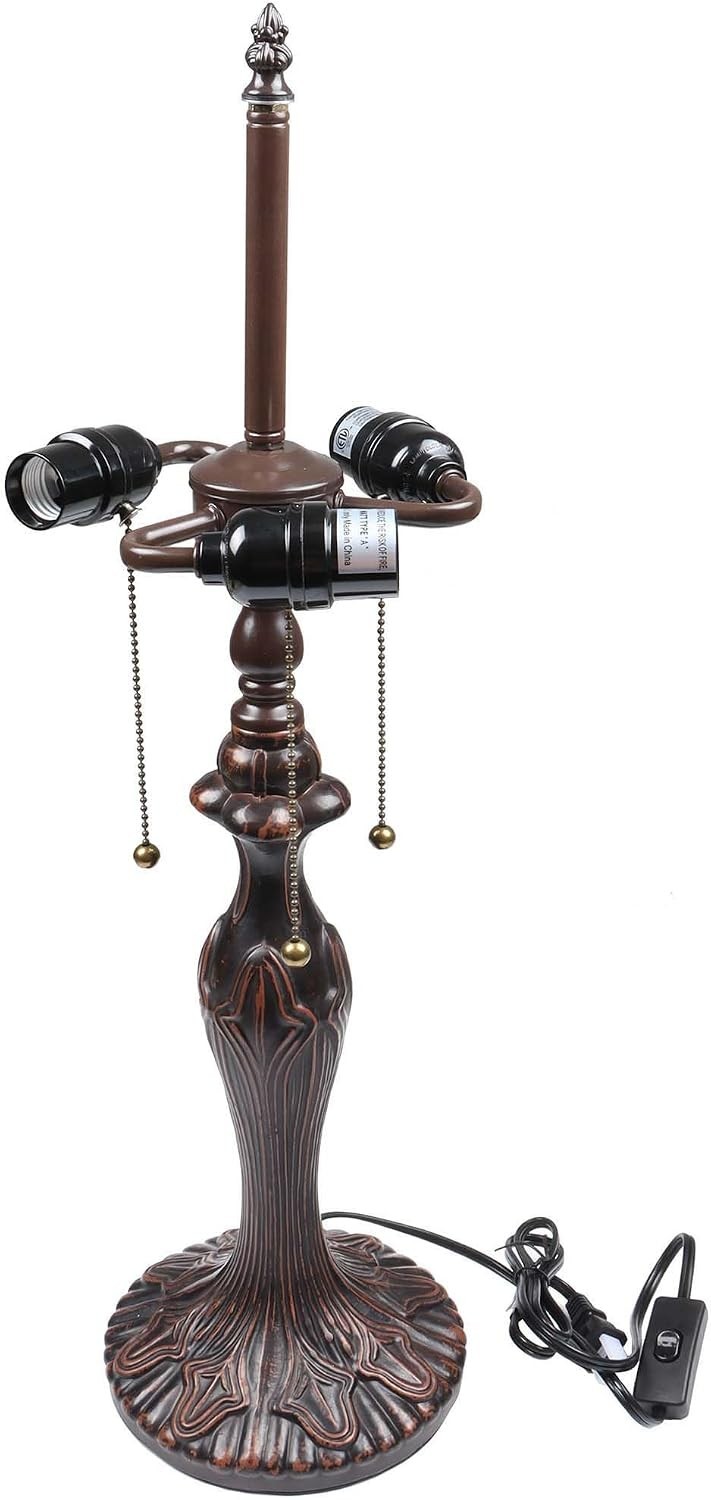 Antique Brown Metal Table Lamp Base with 3-Light Sockets, 25" High Antique Brown Metal Table Lamp Base with 3-Light Sockets, 25" High