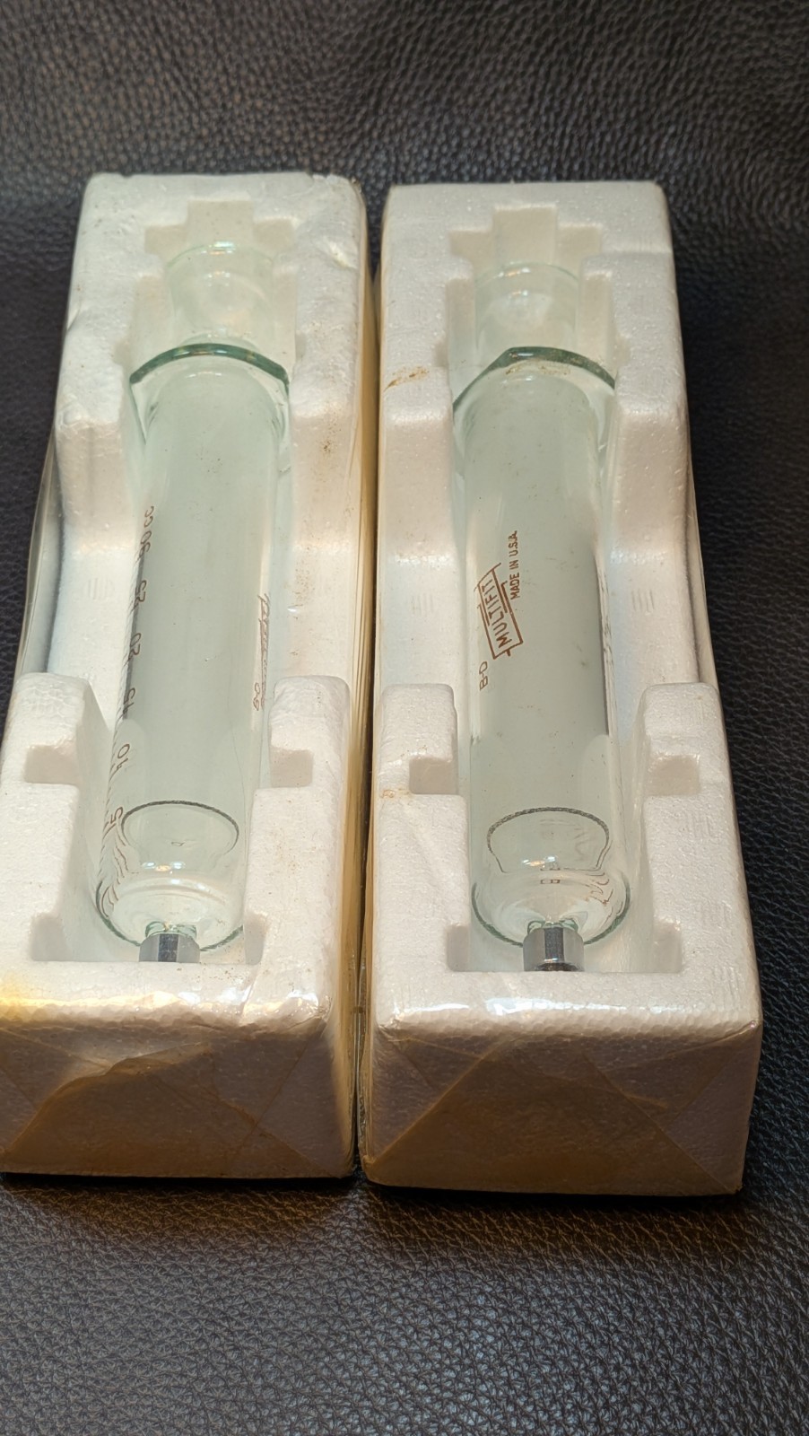 Becton Dickinson Cornwall 30cc Two NOS Glass Syringes Vintage Medical Display Becton Dickinson Cornwall 30cc Two NOS Glass Syringes Vintage Medical Display