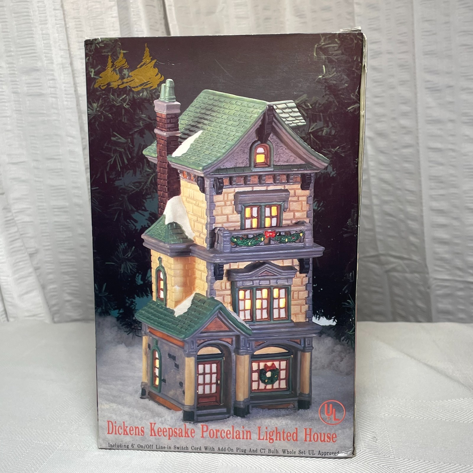 Vintage 1994 O'Well Dickens Keepsake Porcelain Christmas Village House Box Vintage 1994 O'Well Dickens Keepsake Porcelain Christmas Village House Box