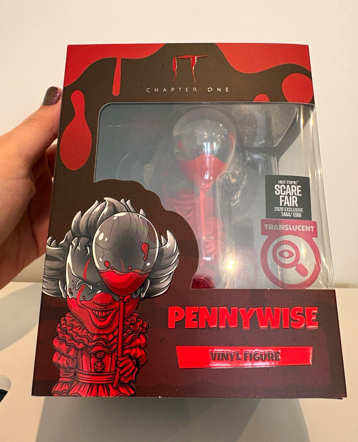 Youtooz Vinyl Figure IT Chapter One Pennywise Translucent Hot Topic Exclusive Youtooz Vinyl Figure IT Chapter One Pennywise Translucent Hot Topic Exclusive