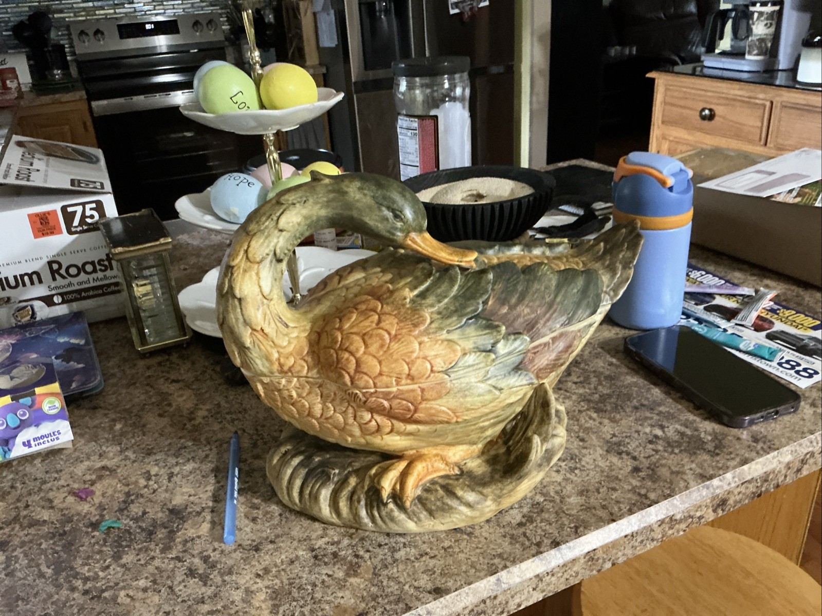 Vintage Chelsea House Ceramic Duck Tureen lidded Planter Centerpiece Sculpture Vintage Chelsea House Ceramic Duck Tureen lidded Planter Centerpiece Sculpture