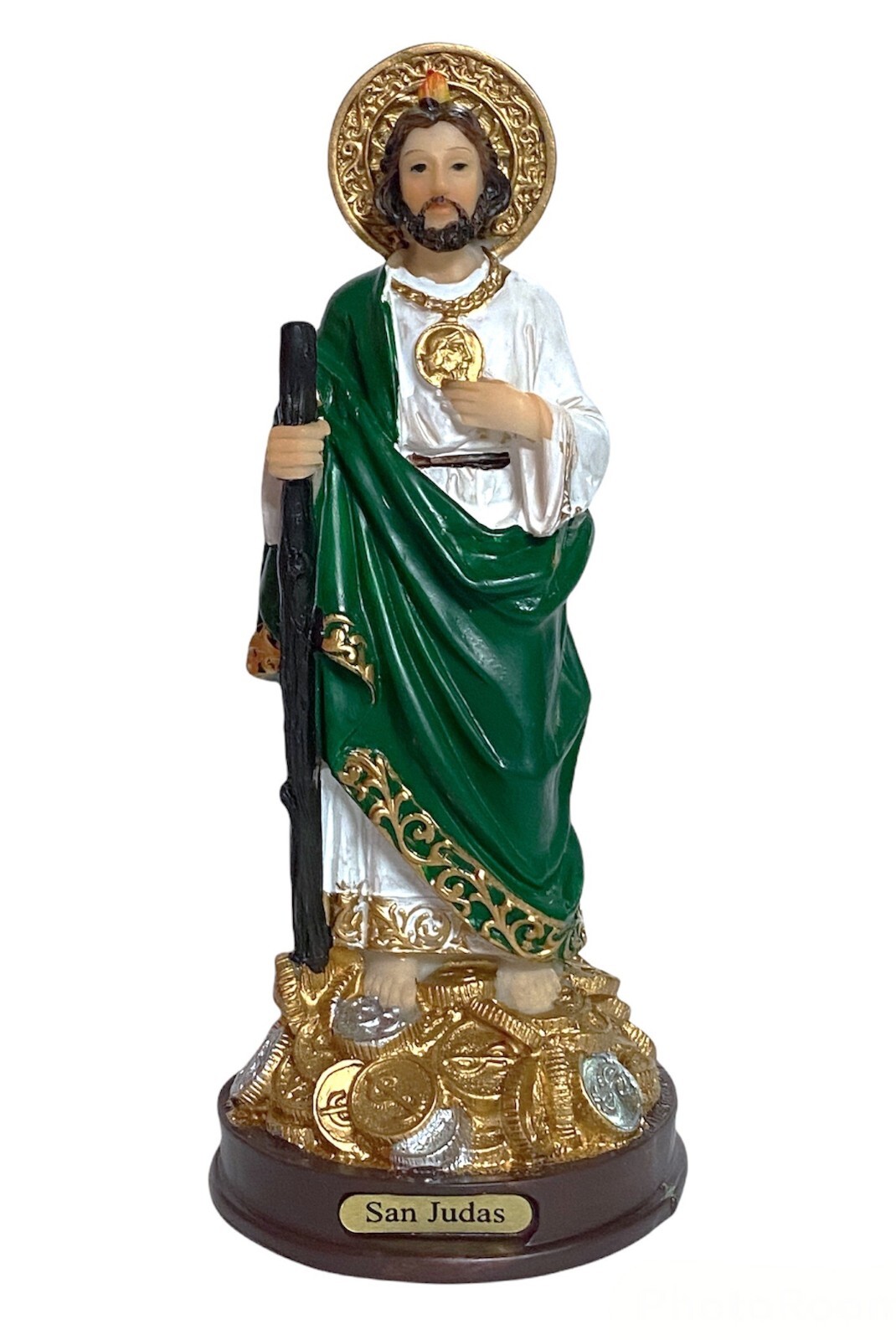 7" St. Jude Thaddeus Figure Statue Coins Money San Judas Tadeo Imagen Estatua