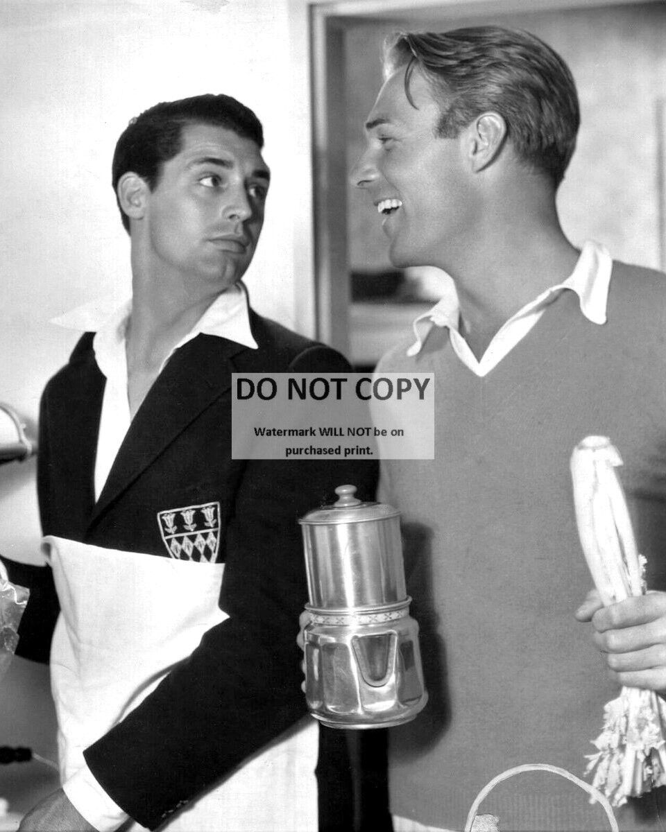 CARY GRANT AND RANDOLPH SCOTT HOLLYWOOD LEGENDS - 8X10 PUBLICITY PHOTO (BT534)