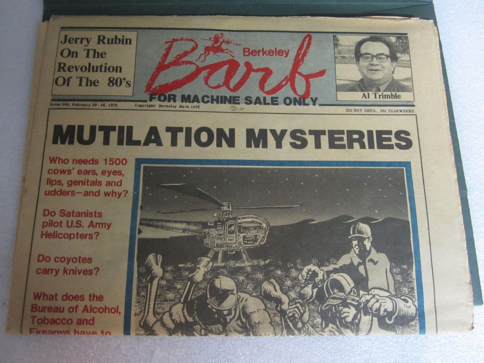 Vintage Berkeley Barb Newspaper Historical Memorabilia